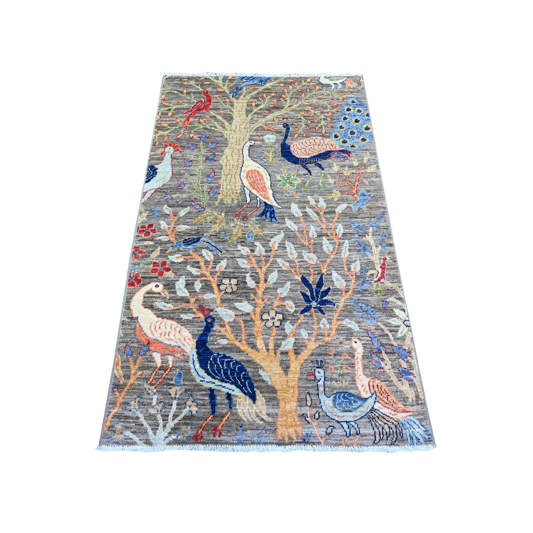 Oushak-And-Peshawar-Hand-Knotted-Rug-372995