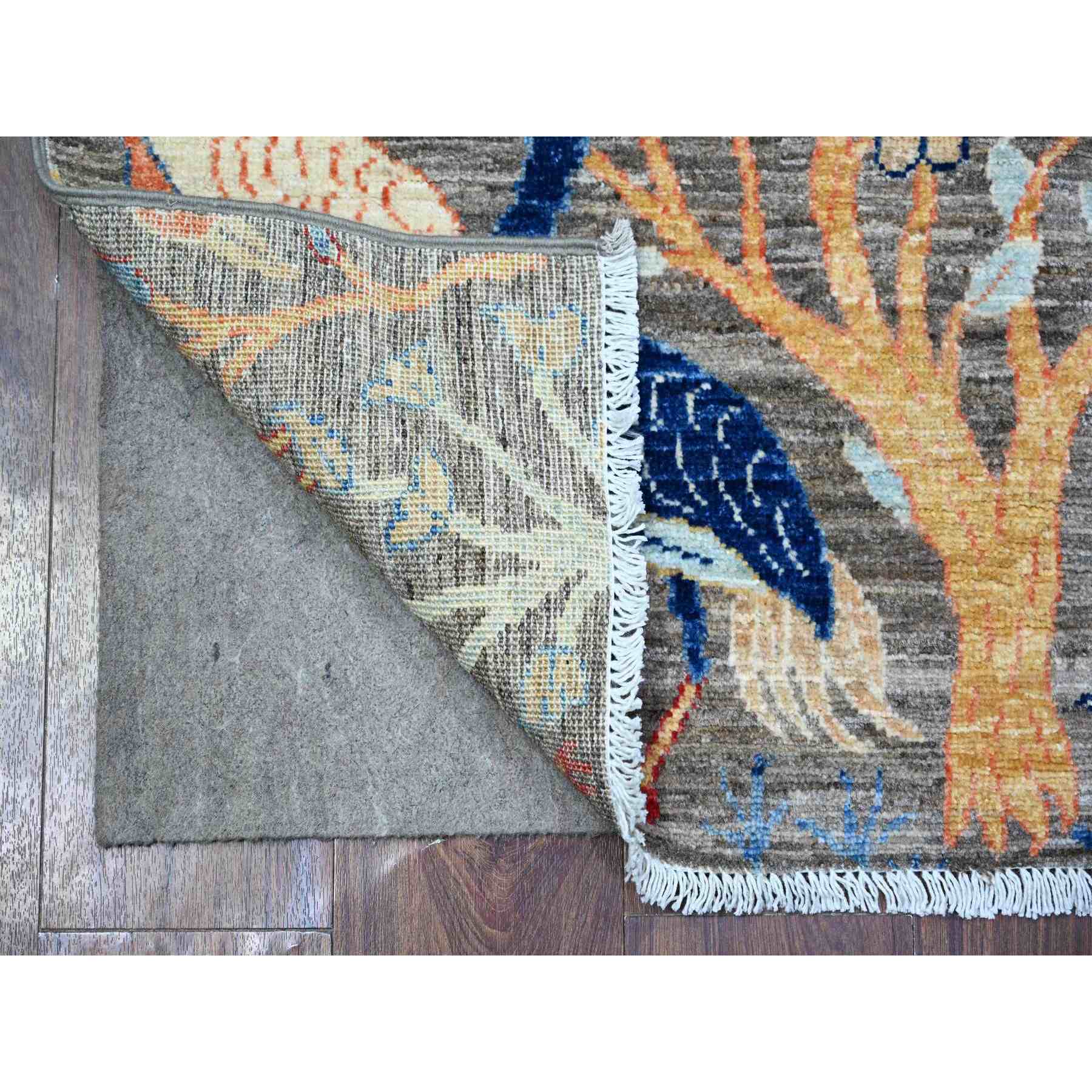 Oushak-And-Peshawar-Hand-Knotted-Rug-372995