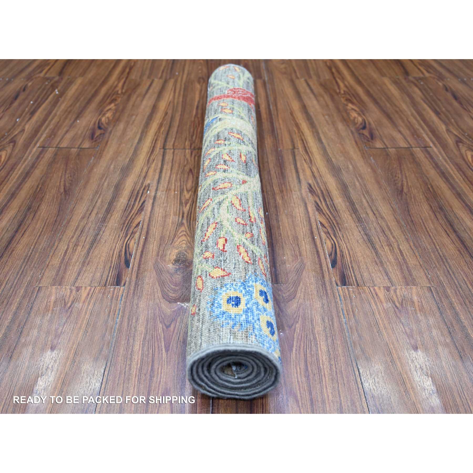 Oushak-And-Peshawar-Hand-Knotted-Rug-372995