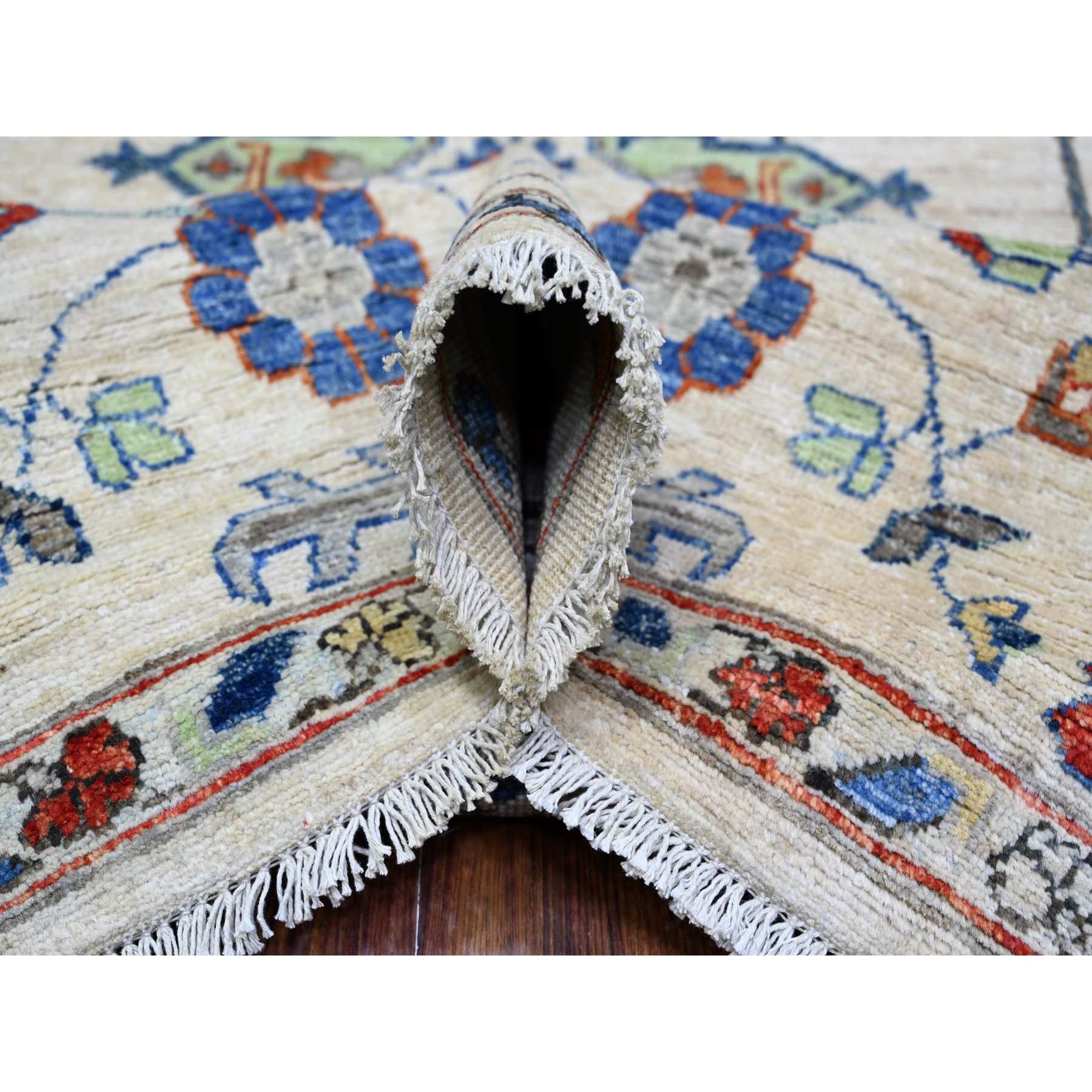 Oushak-And-Peshawar-Hand-Knotted-Rug-373055