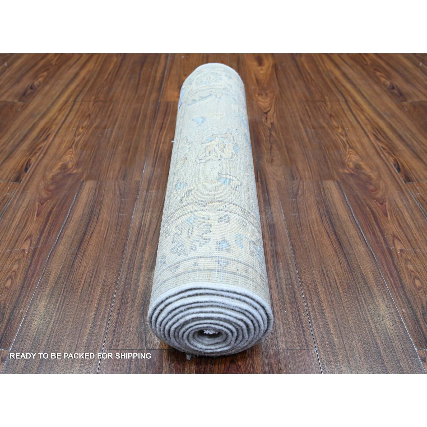 Oushak-And-Peshawar-Hand-Knotted-Rug-373235