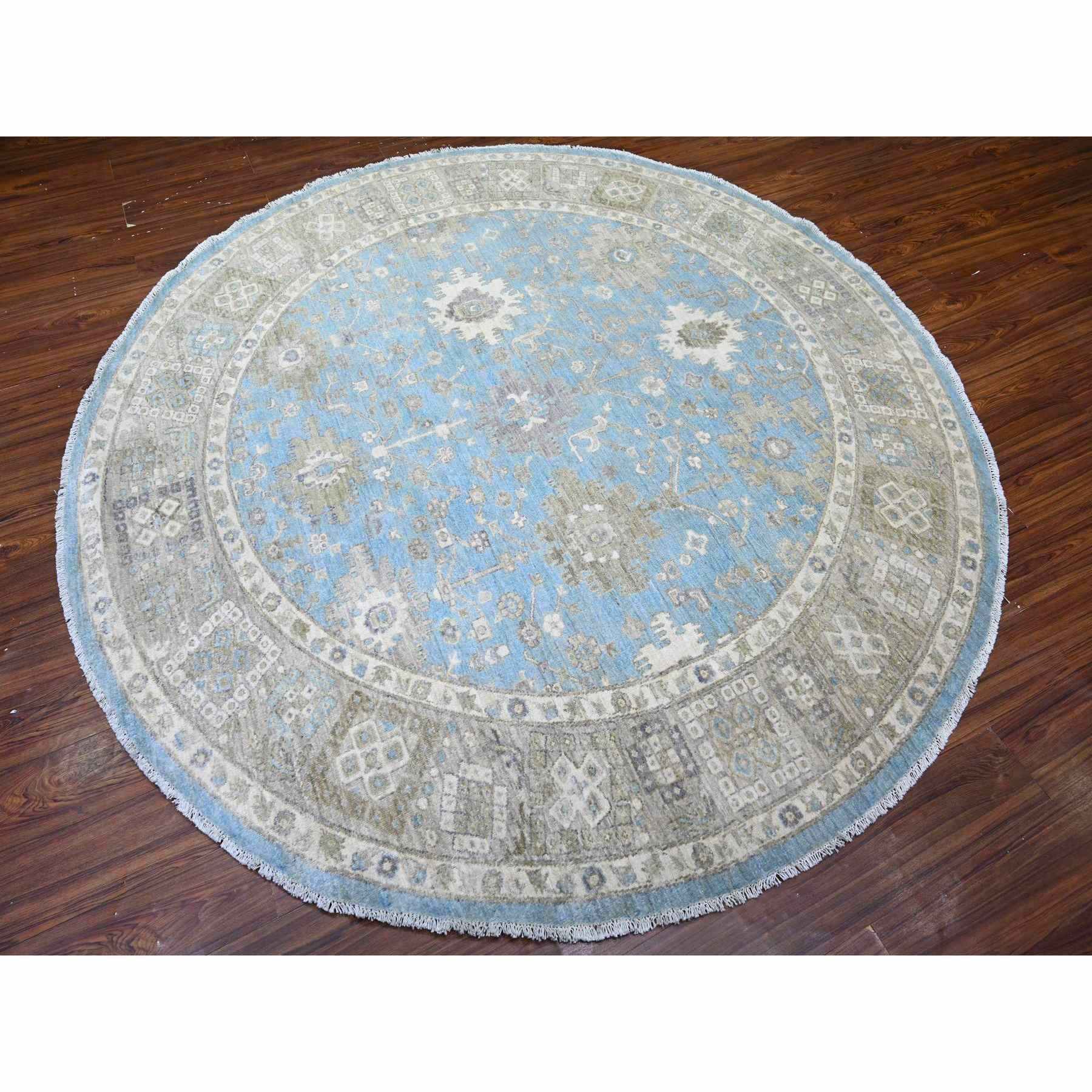 Oushak-And-Peshawar-Hand-Knotted-Rug-373405