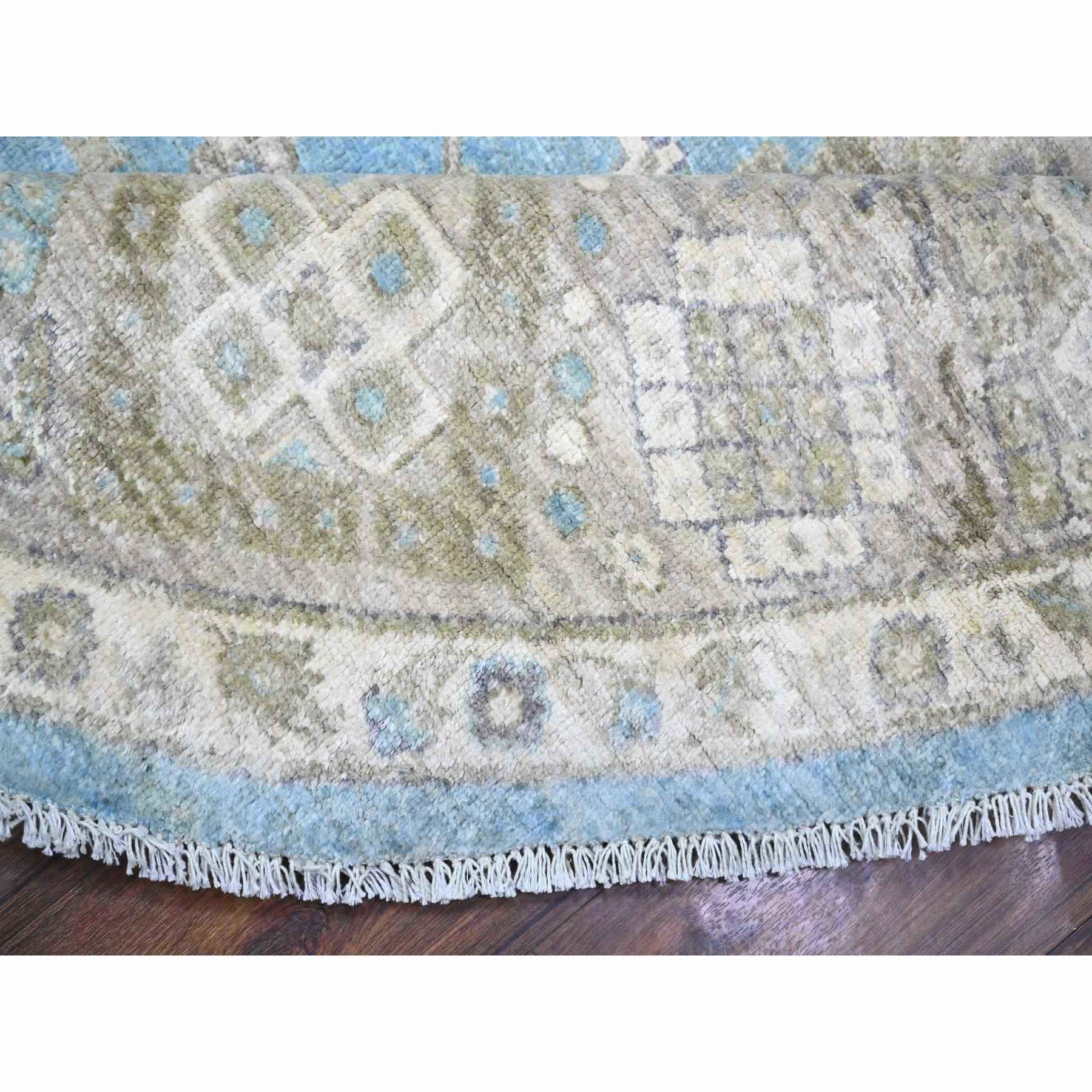 Oushak-And-Peshawar-Hand-Knotted-Rug-373405