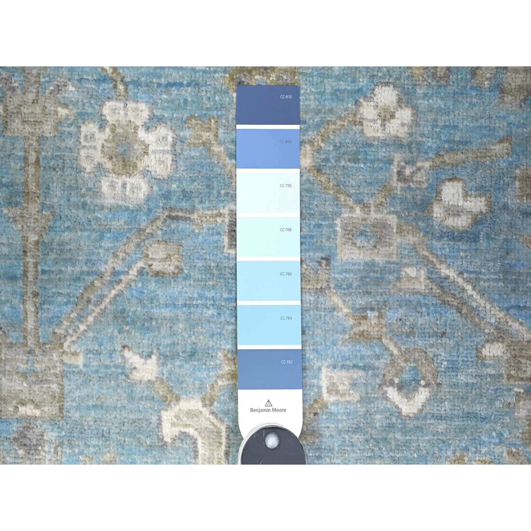 Oushak-And-Peshawar-Hand-Knotted-Rug-373405