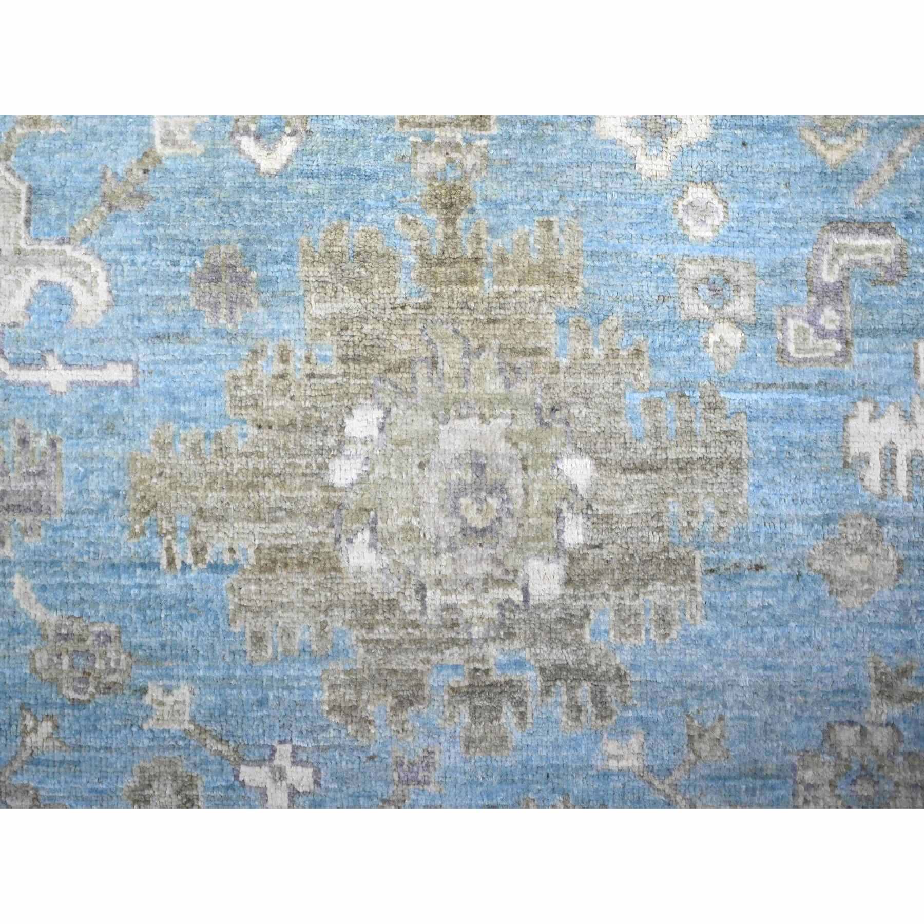 Oushak-And-Peshawar-Hand-Knotted-Rug-373405