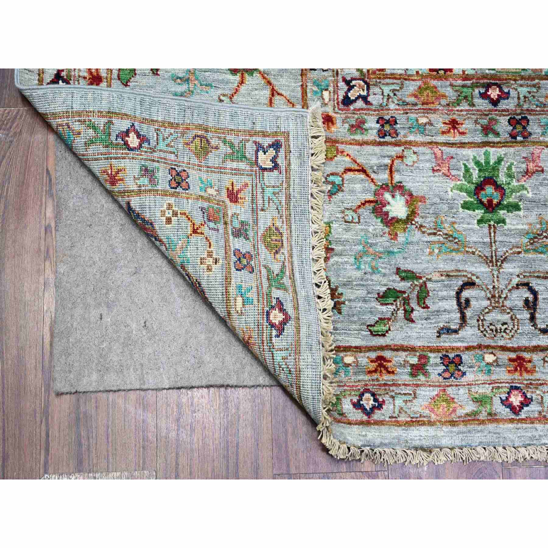 Oushak-And-Peshawar-Hand-Knotted-Rug-373470
