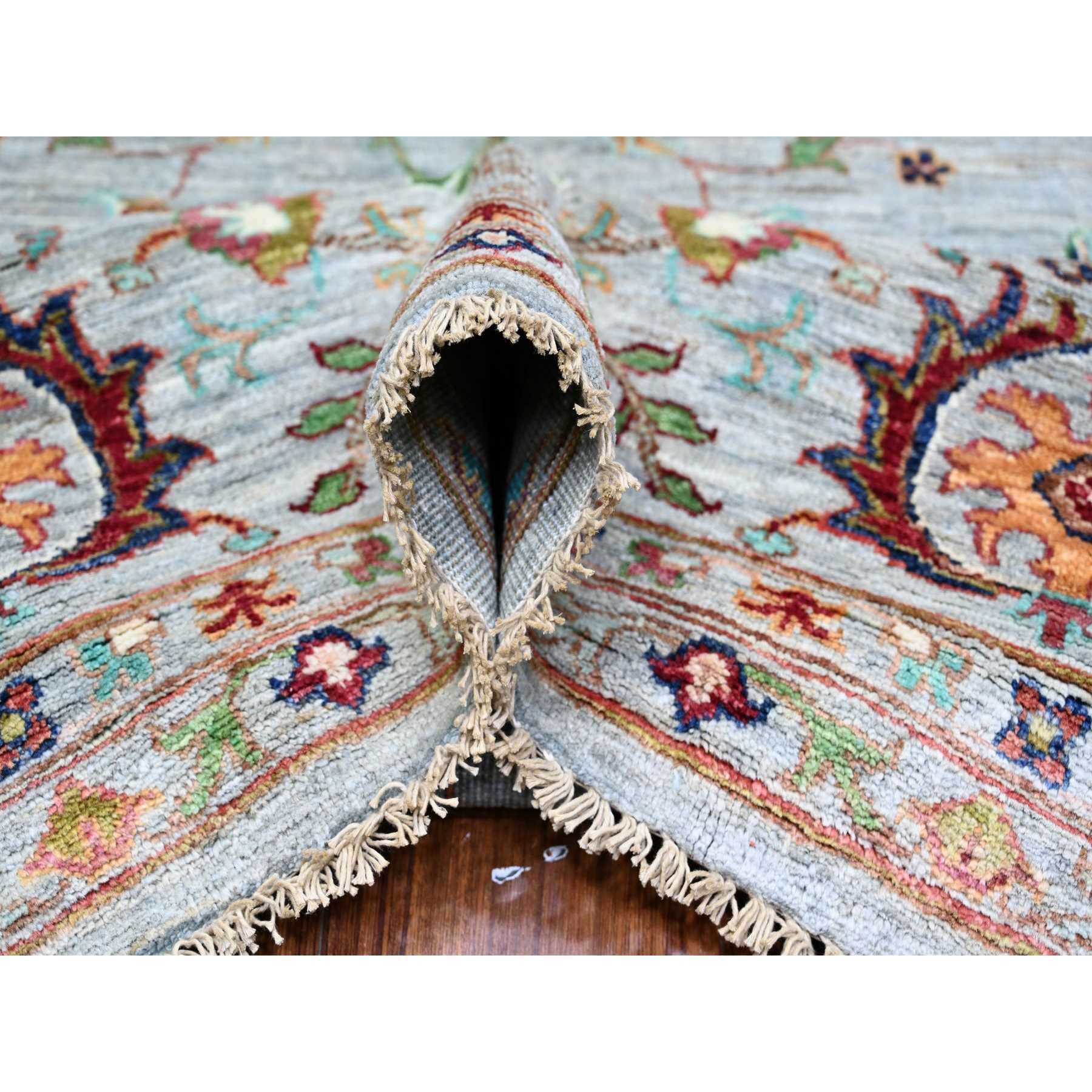 Oushak-And-Peshawar-Hand-Knotted-Rug-373470