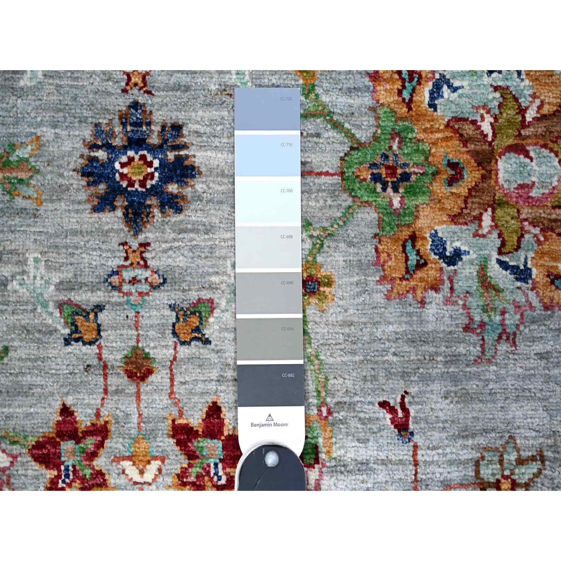 Oushak-And-Peshawar-Hand-Knotted-Rug-373470