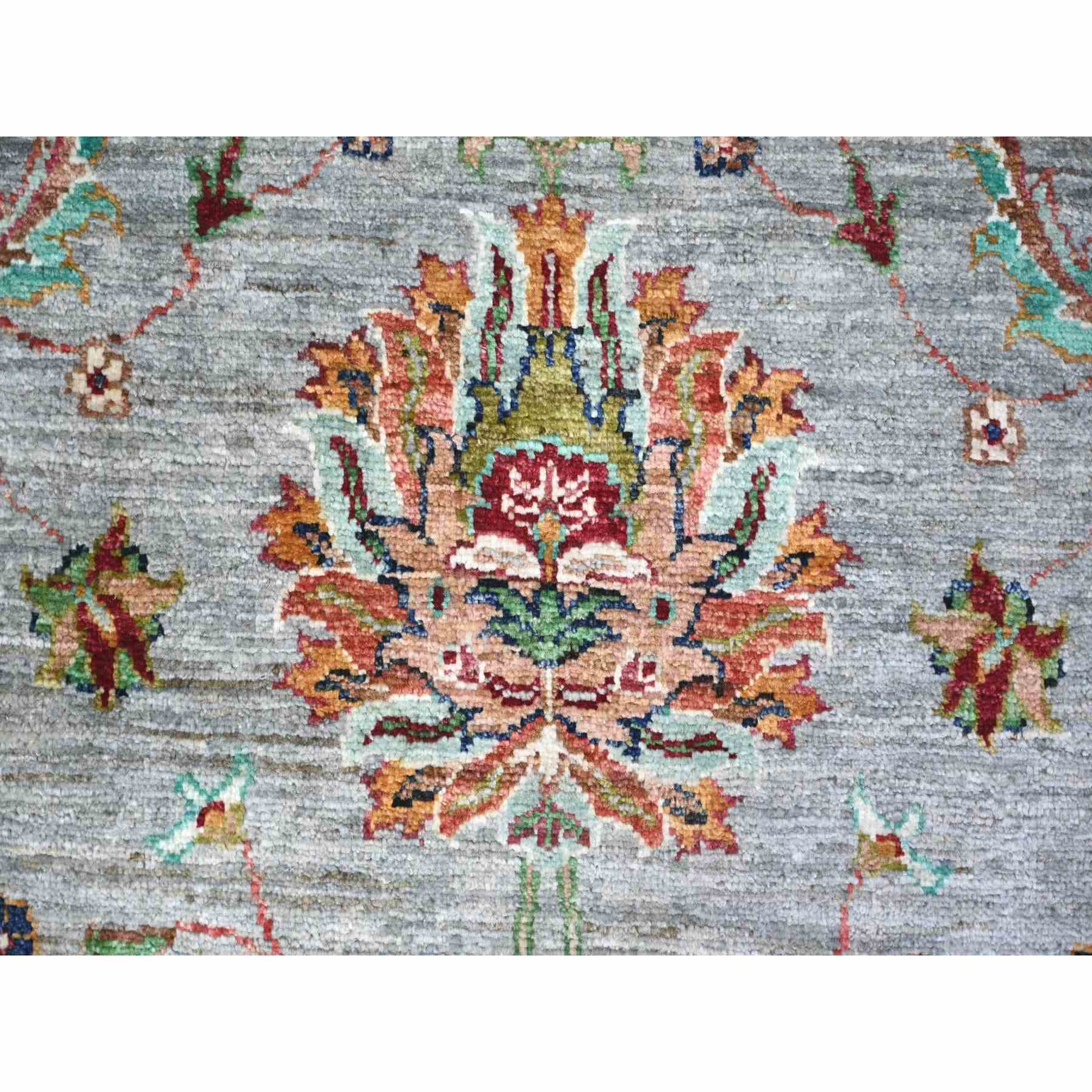 Oushak-And-Peshawar-Hand-Knotted-Rug-373470