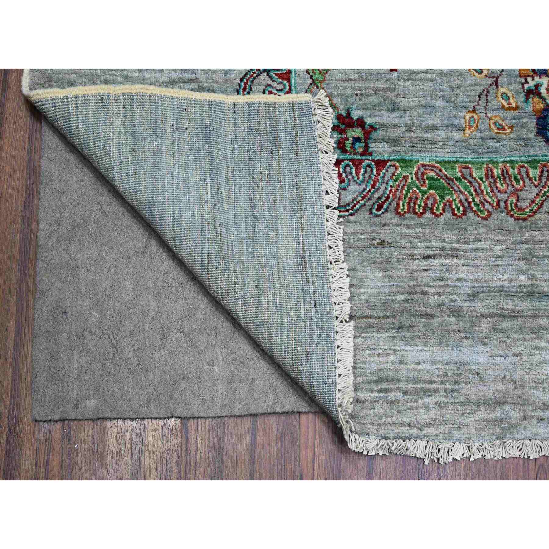 Oushak-And-Peshawar-Hand-Knotted-Rug-373520
