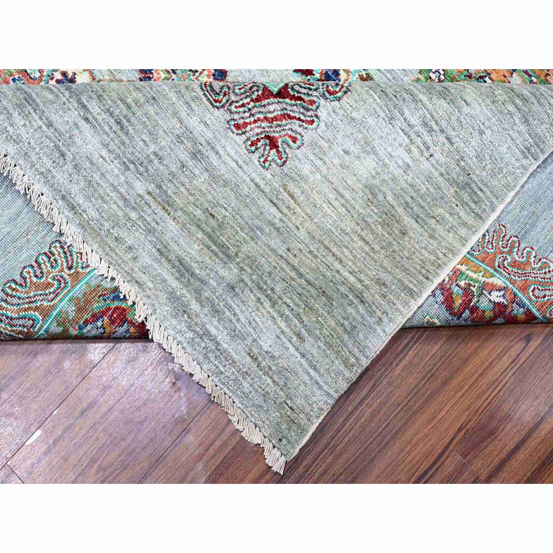 Oushak-And-Peshawar-Hand-Knotted-Rug-373520
