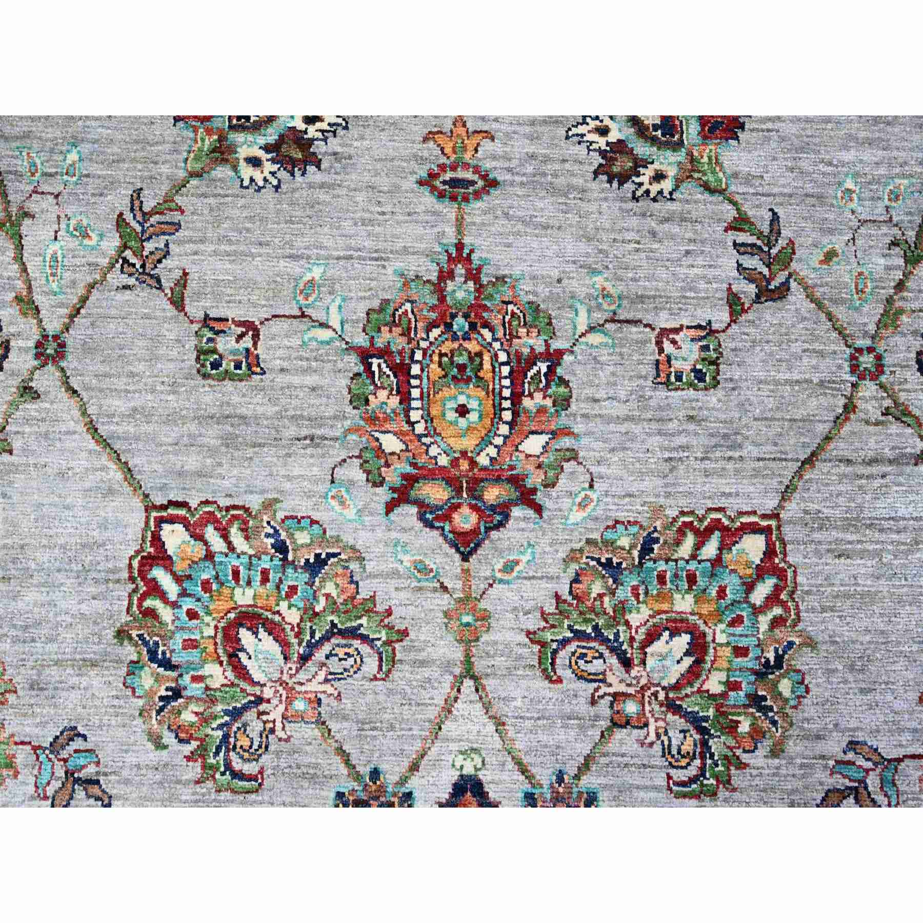 Oushak-And-Peshawar-Hand-Knotted-Rug-373520