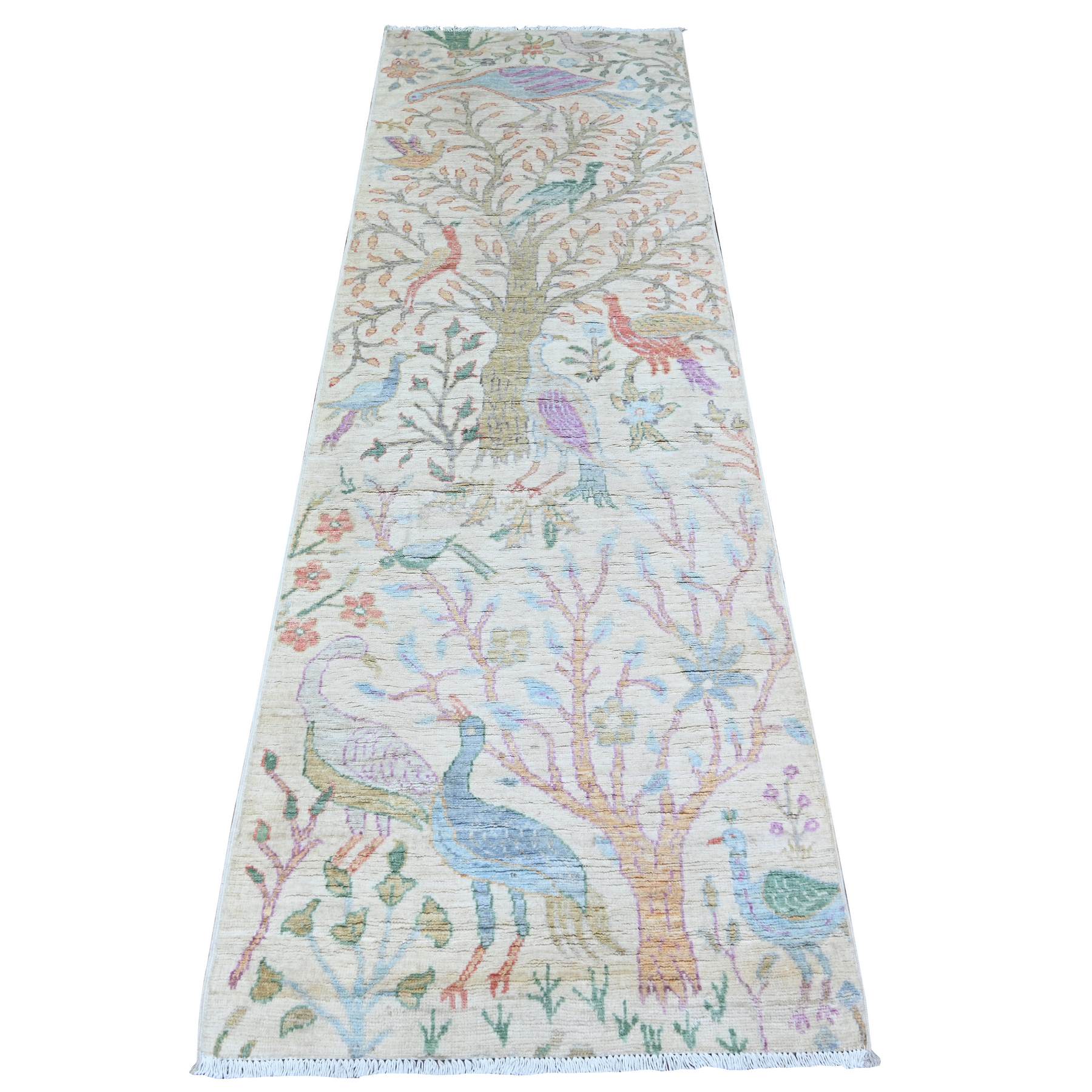Oushak-And-Peshawar-Hand-Knotted-Rug-373655