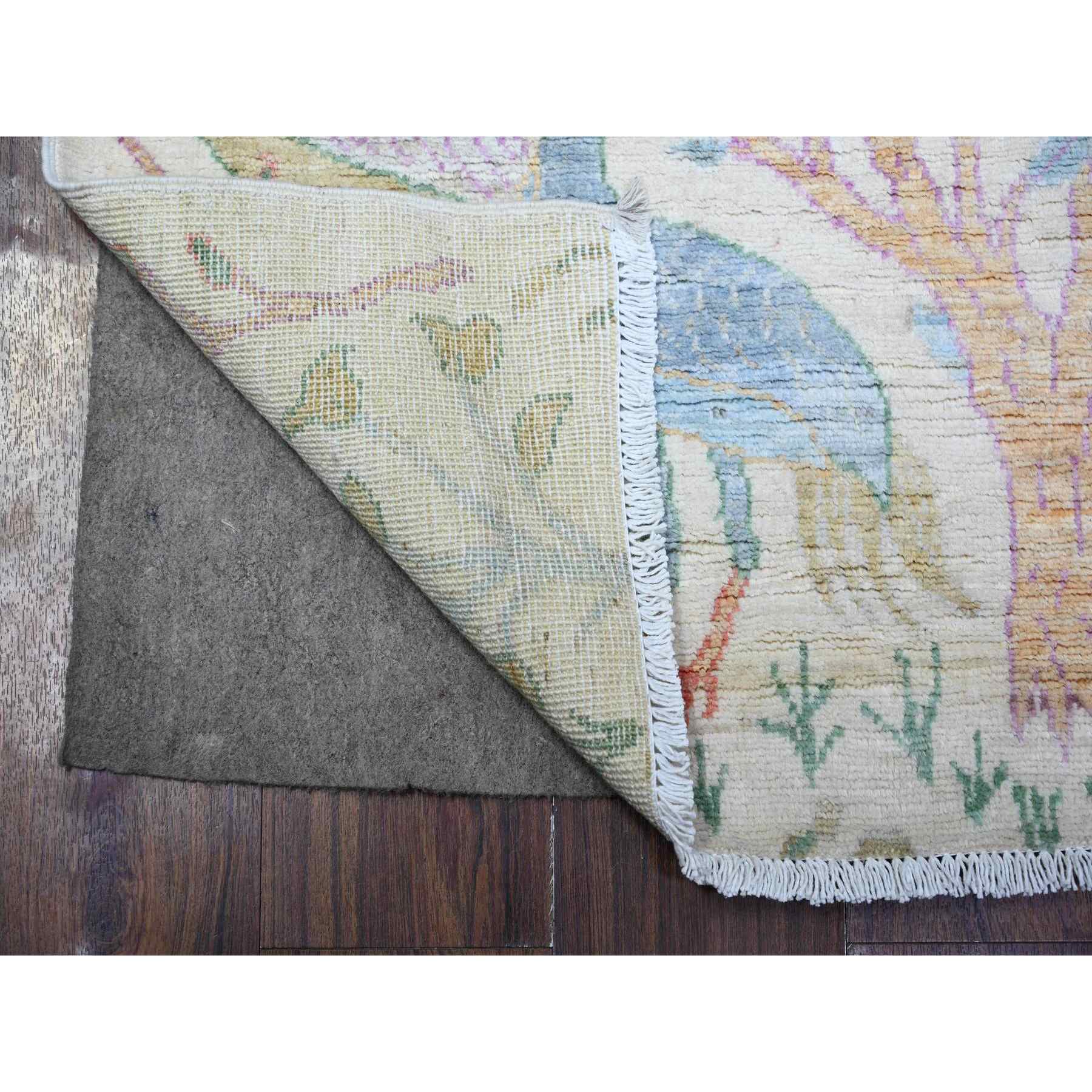 Oushak-And-Peshawar-Hand-Knotted-Rug-373655