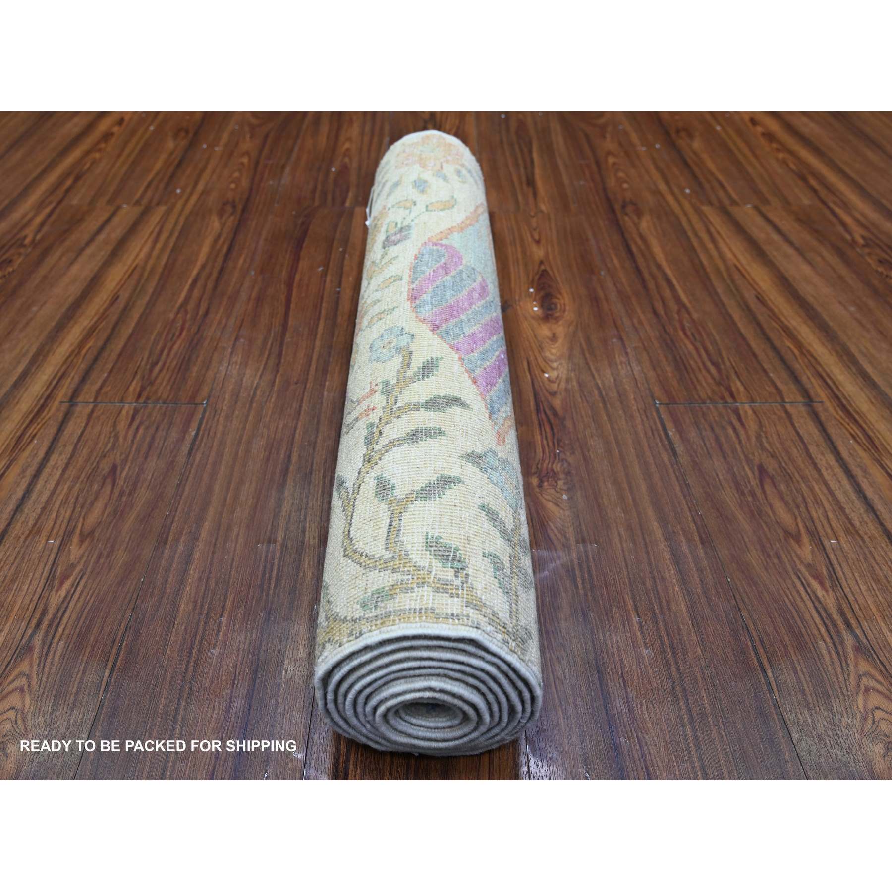 Oushak-And-Peshawar-Hand-Knotted-Rug-373655