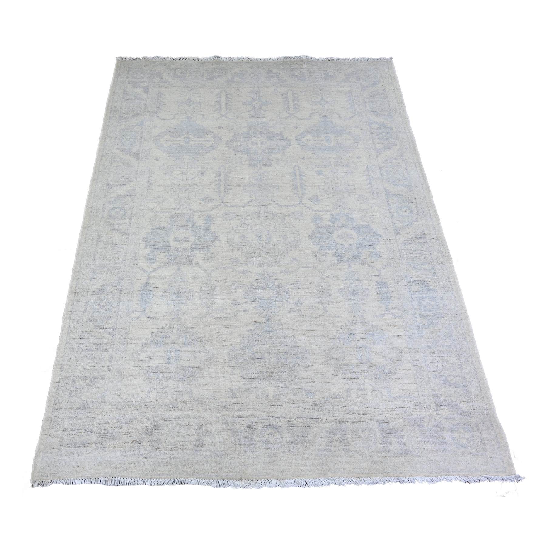 Oushak-And-Peshawar-Hand-Knotted-Rug-373940