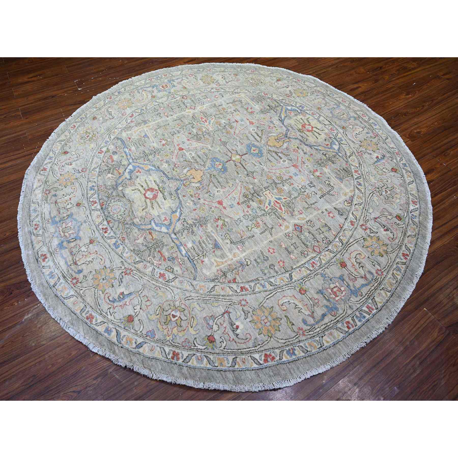Oushak-And-Peshawar-Hand-Knotted-Rug-374100