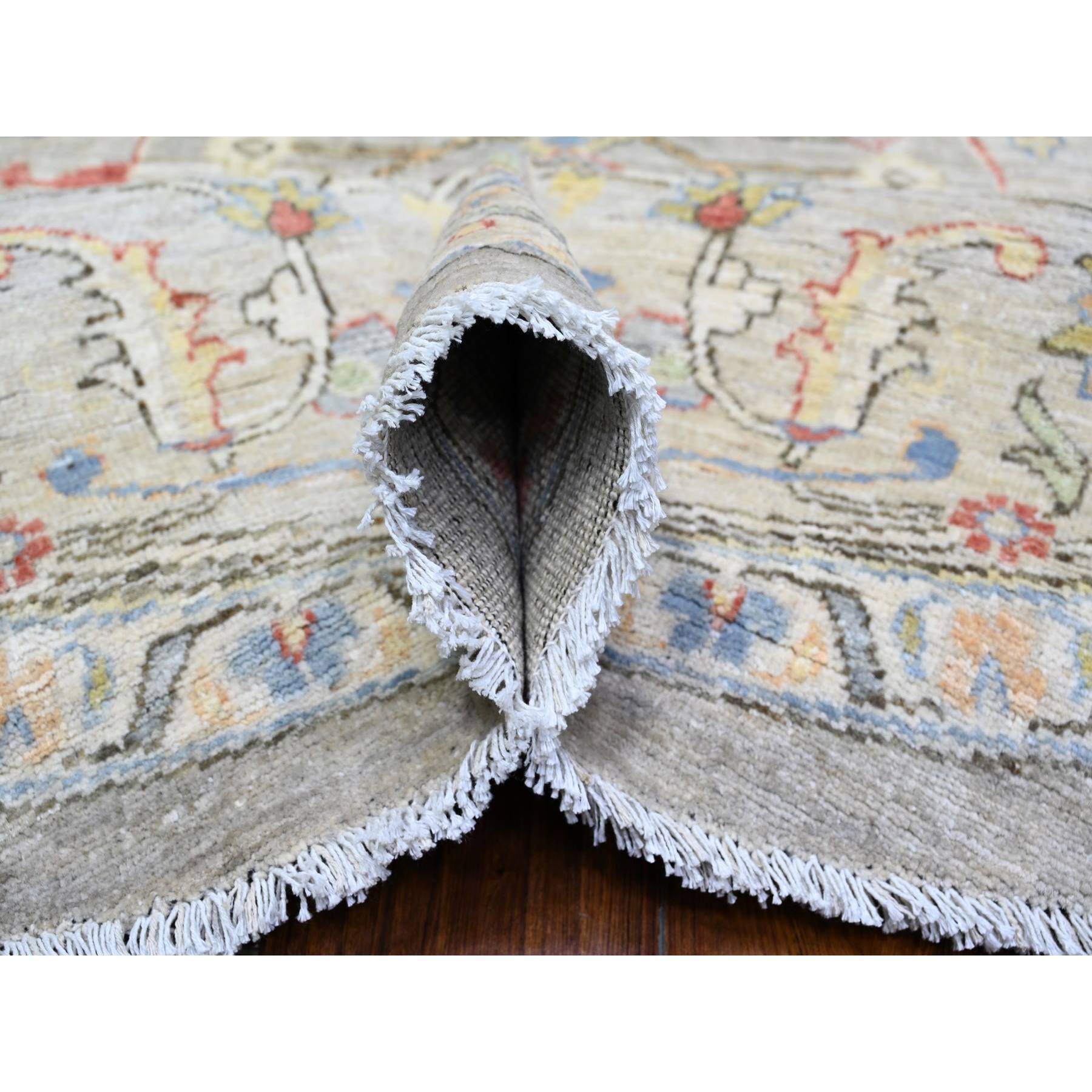 Oushak-And-Peshawar-Hand-Knotted-Rug-374100