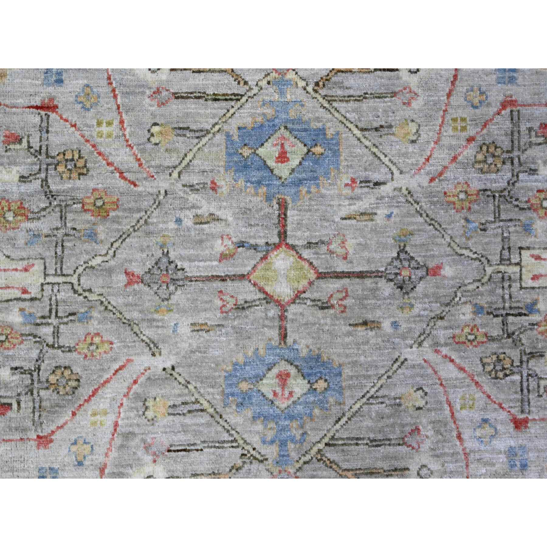 Oushak-And-Peshawar-Hand-Knotted-Rug-374100