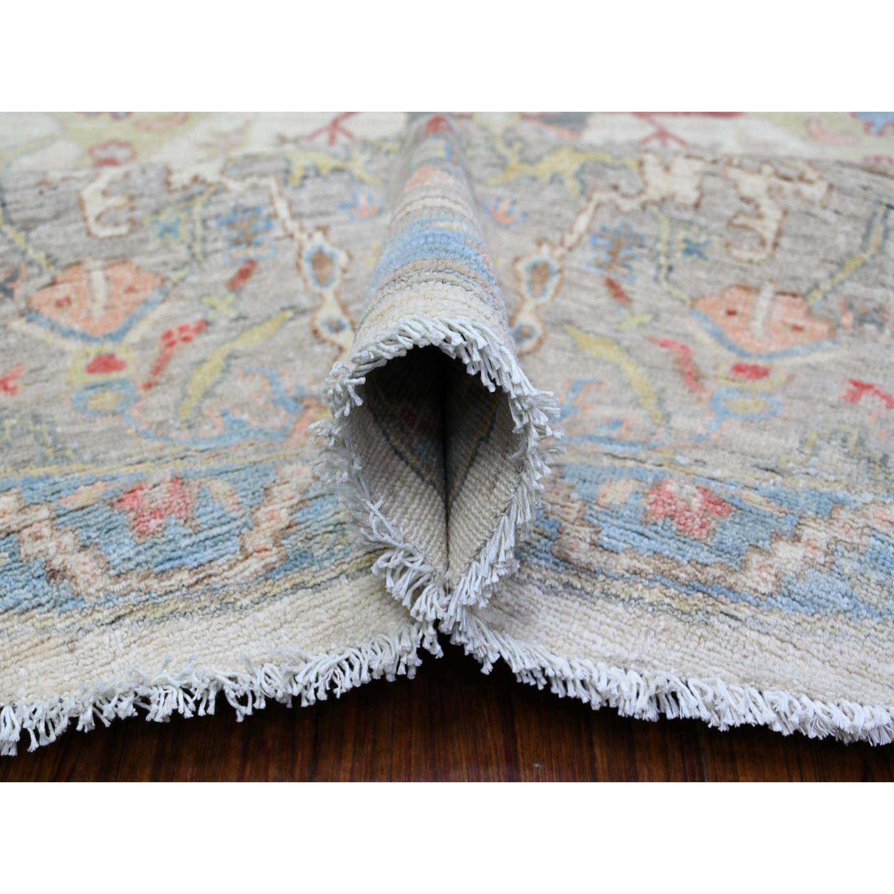 Oushak-And-Peshawar-Hand-Knotted-Rug-374105
