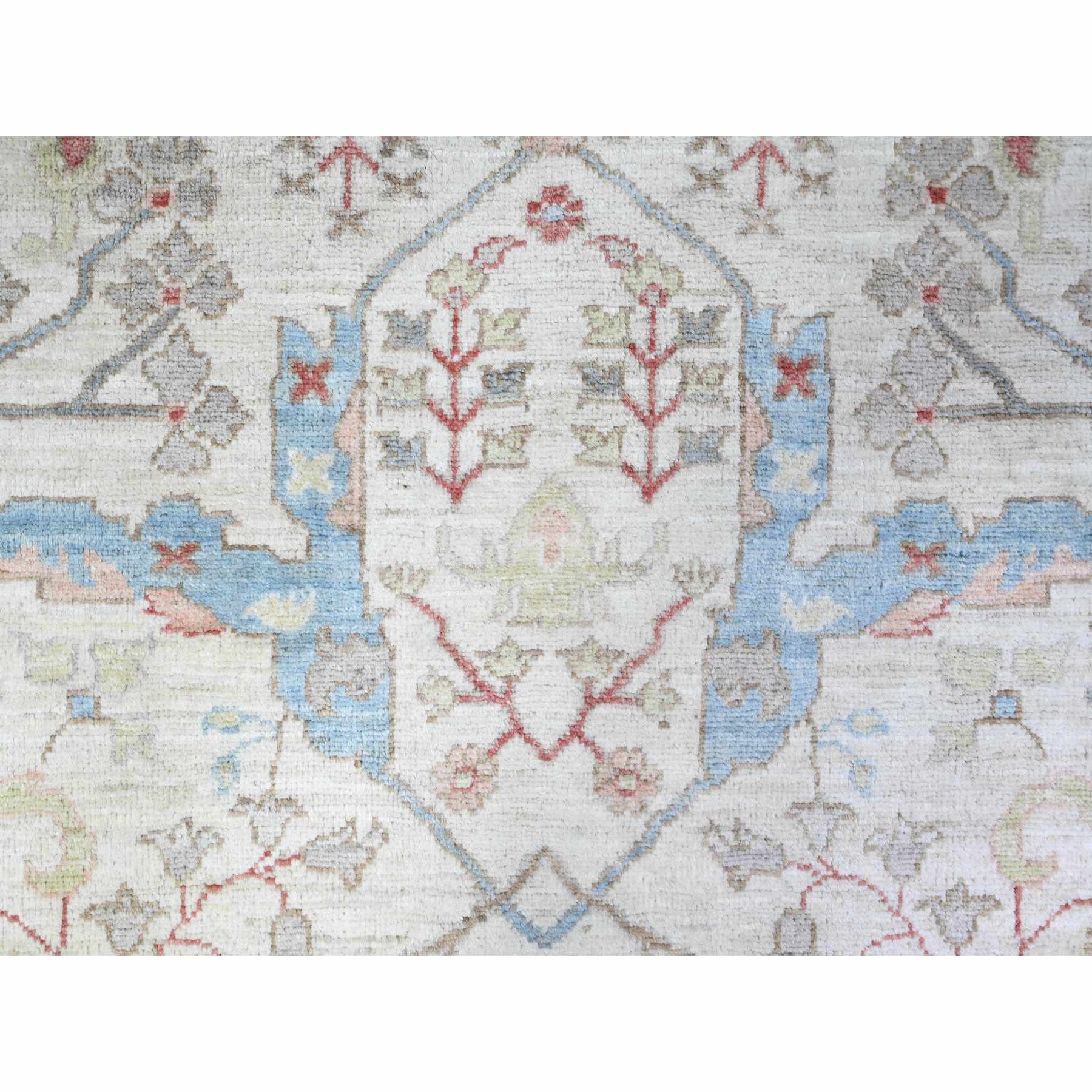 Oushak-And-Peshawar-Hand-Knotted-Rug-374105