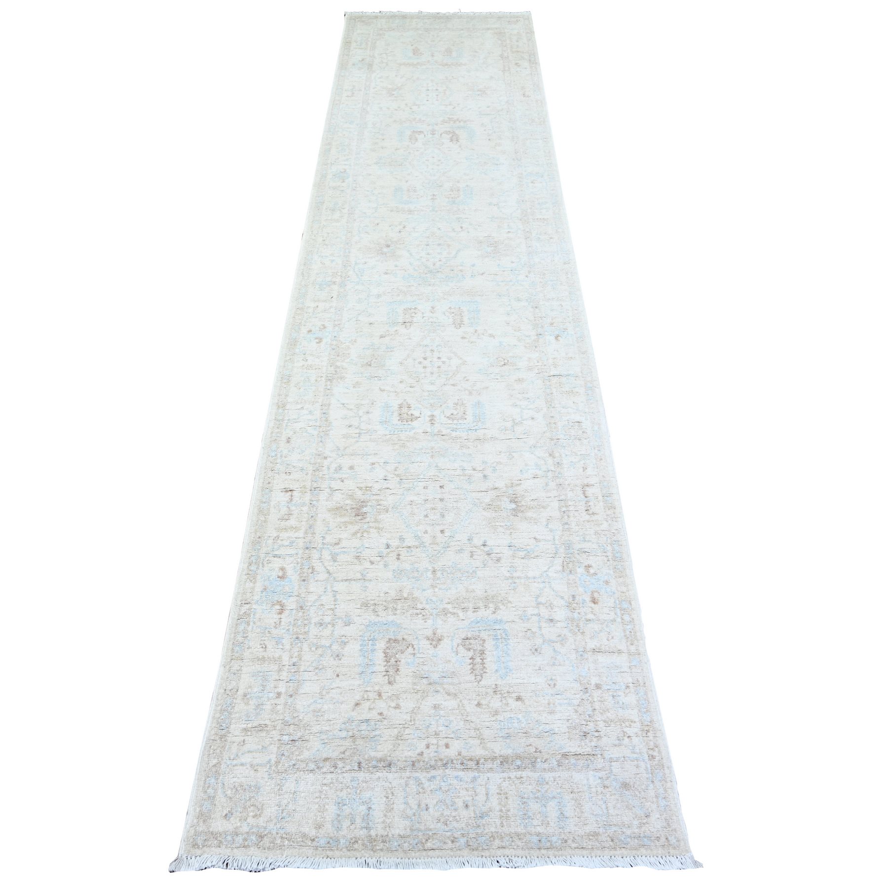 Oushak-And-Peshawar-Hand-Knotted-Rug-374370