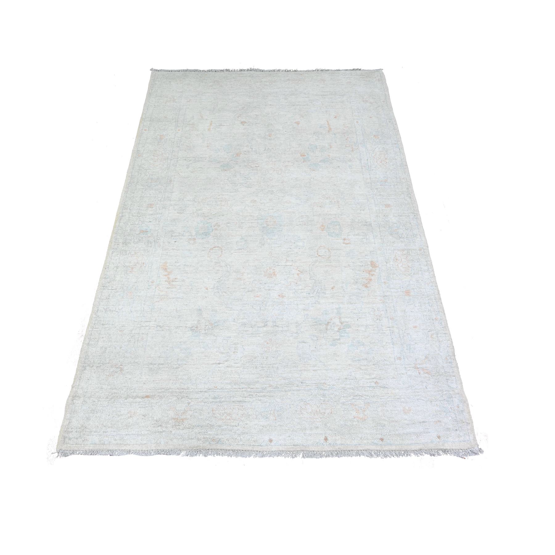 Oushak-And-Peshawar-Hand-Knotted-Rug-374400