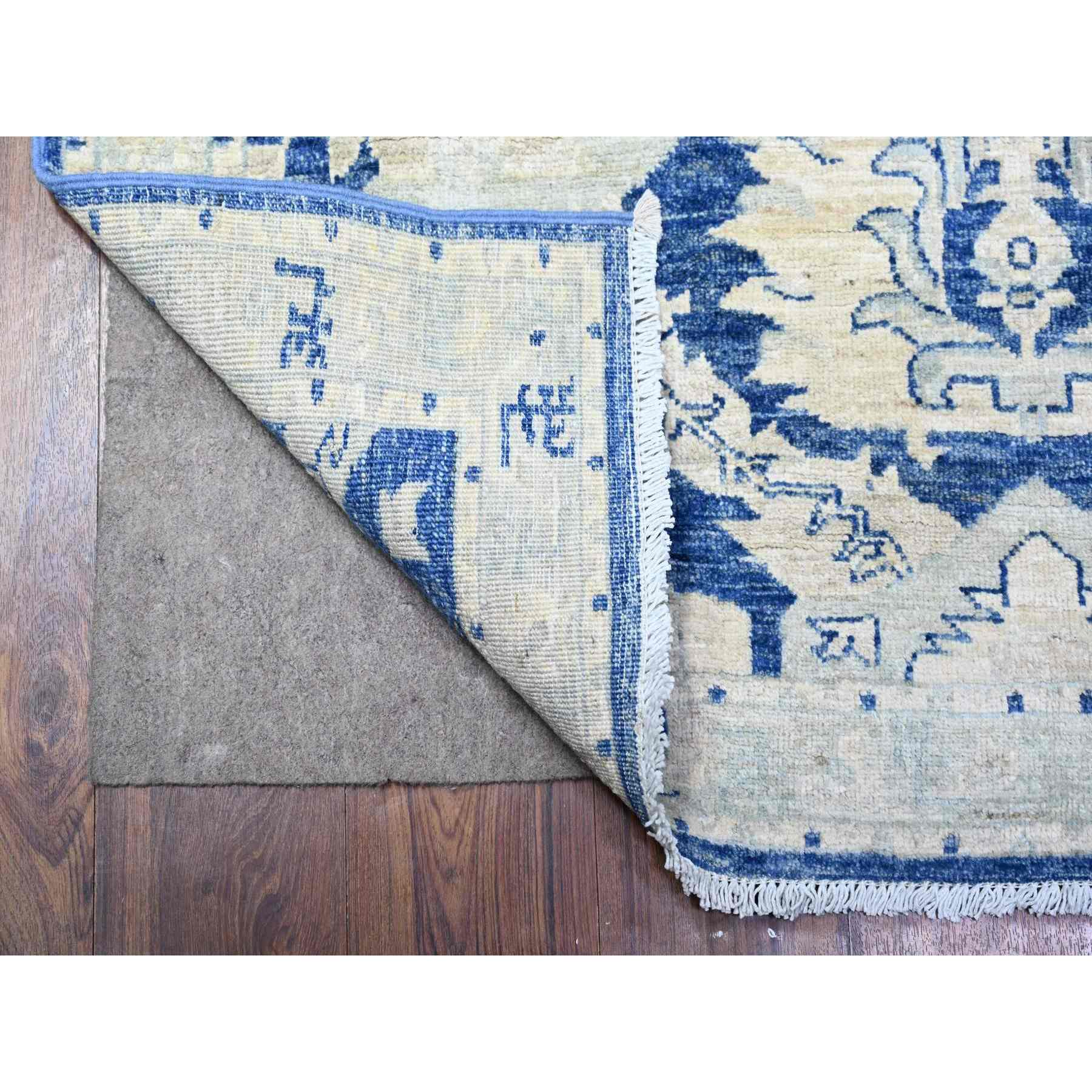 Oushak-And-Peshawar-Hand-Knotted-Rug-374510