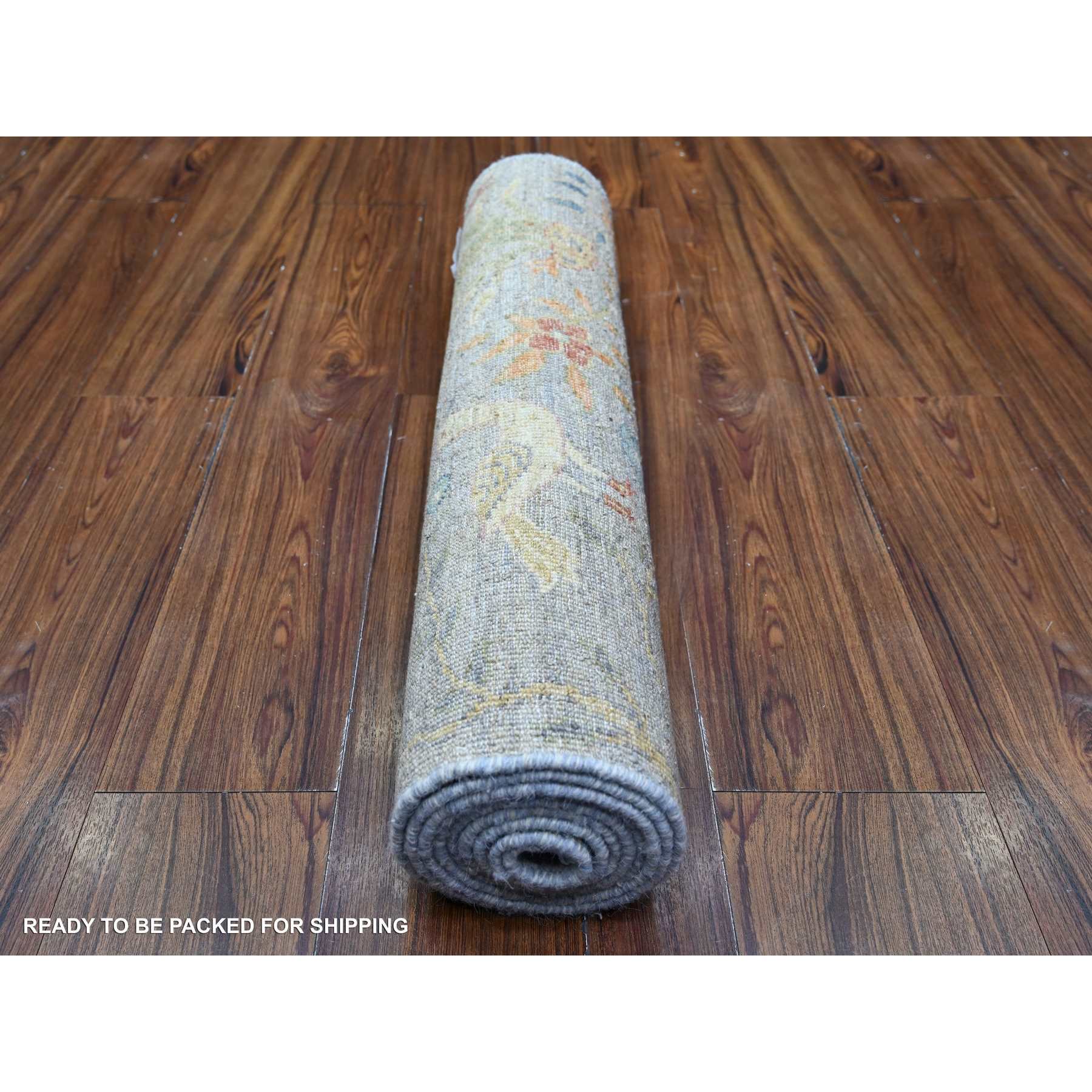 Oushak-And-Peshawar-Hand-Knotted-Rug-374575