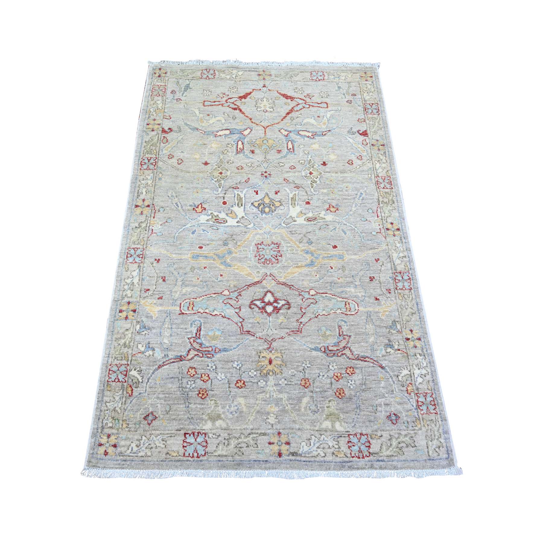 Oushak-And-Peshawar-Hand-Knotted-Rug-374845