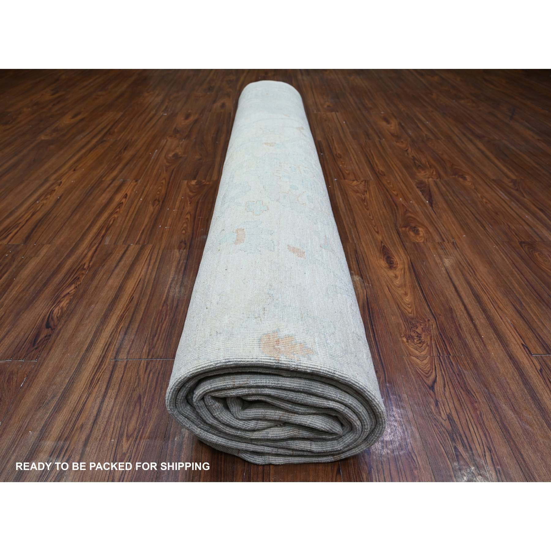 Oushak-And-Peshawar-Hand-Knotted-Rug-374855