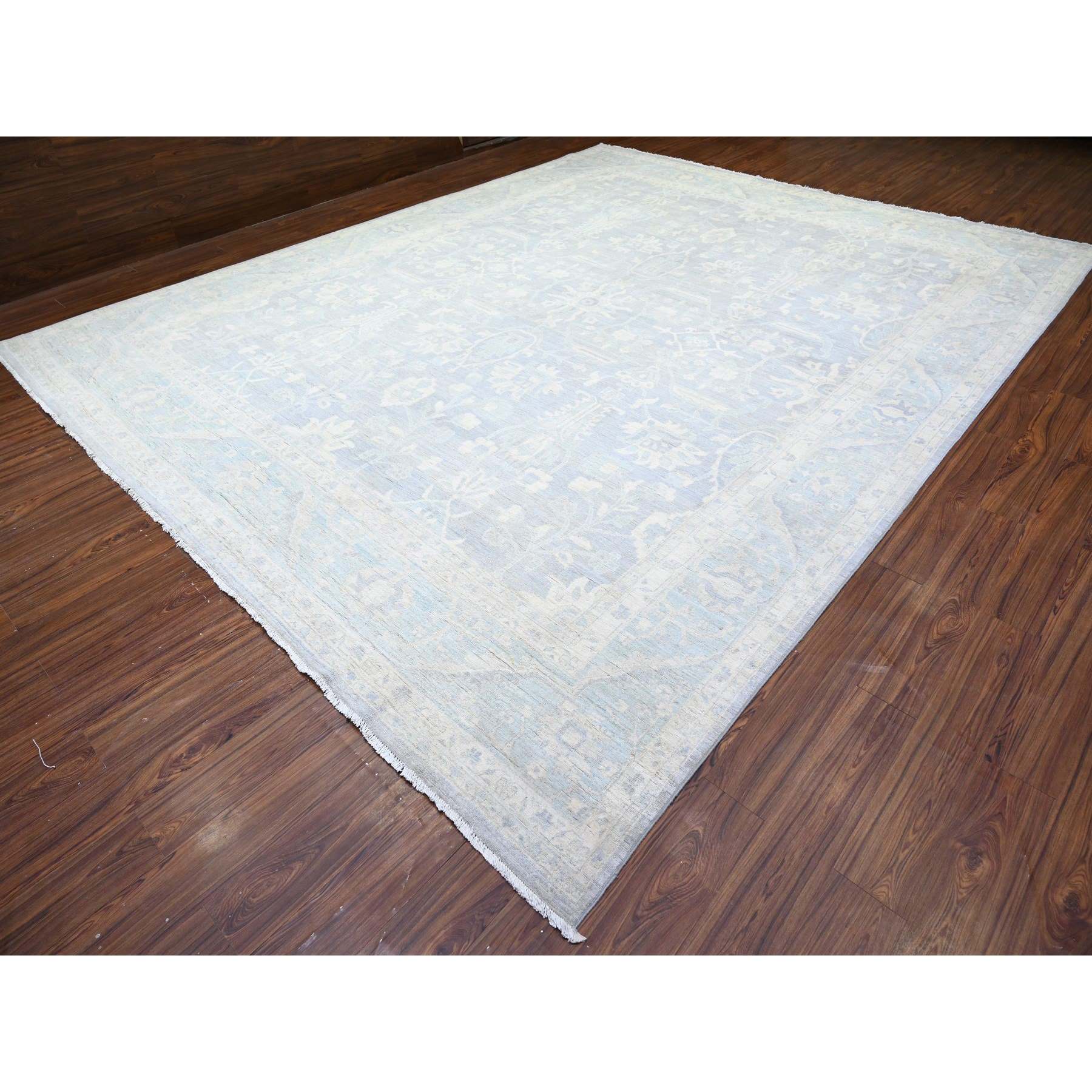 Oushak-And-Peshawar-Hand-Knotted-Rug-374860