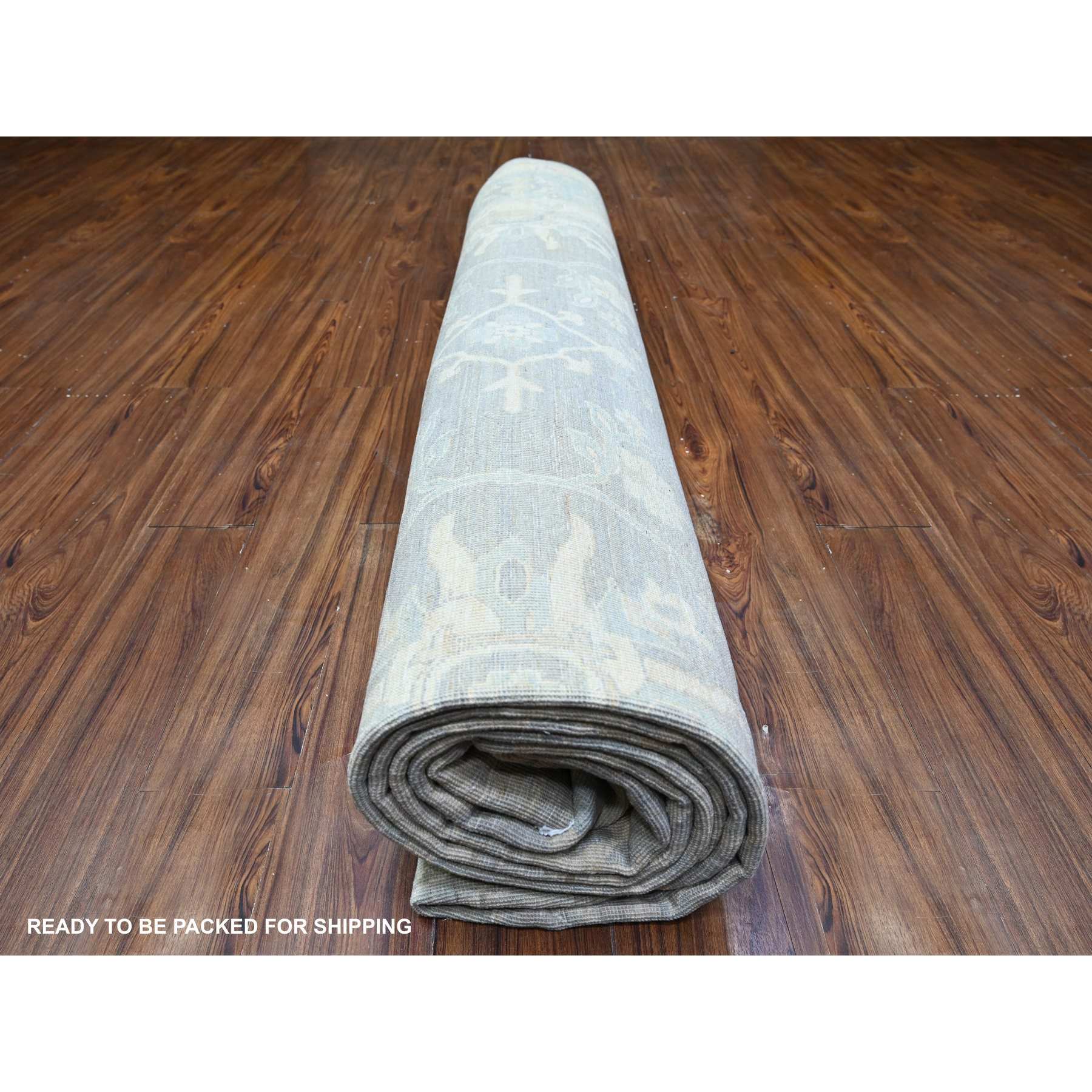 Oushak-And-Peshawar-Hand-Knotted-Rug-374860