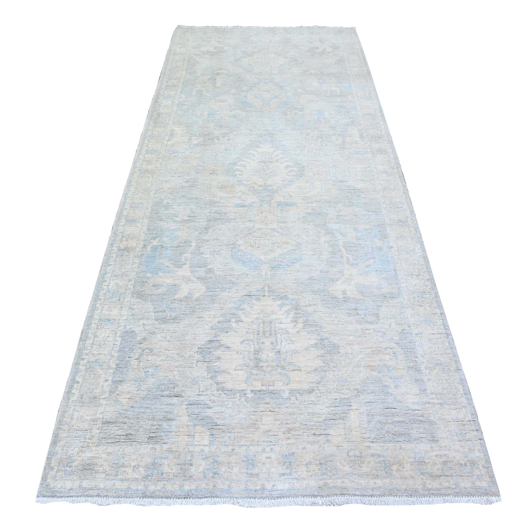 Oushak-And-Peshawar-Hand-Knotted-Rug-374915