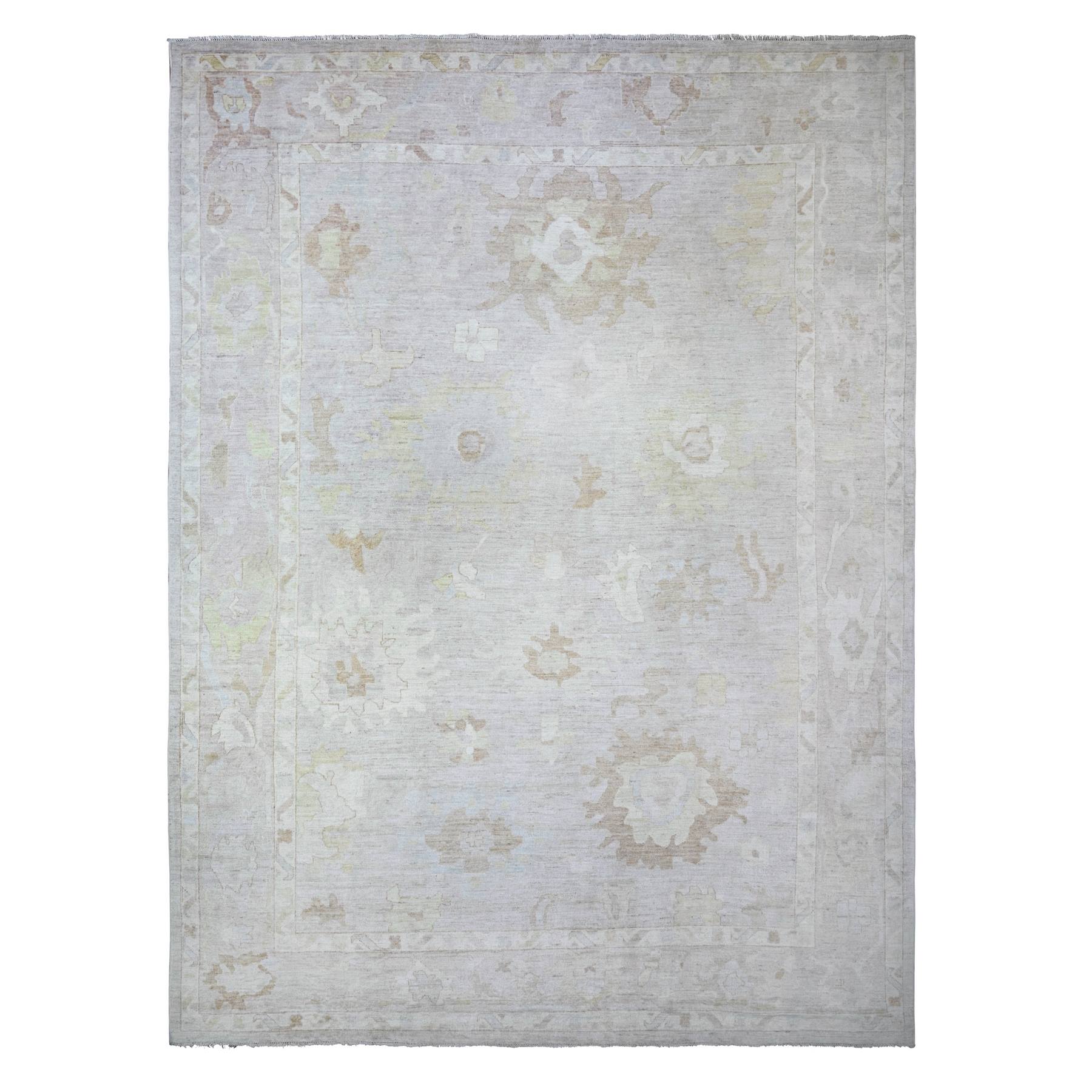 Oushak-And-Peshawar-Hand-Knotted-Rug-374985