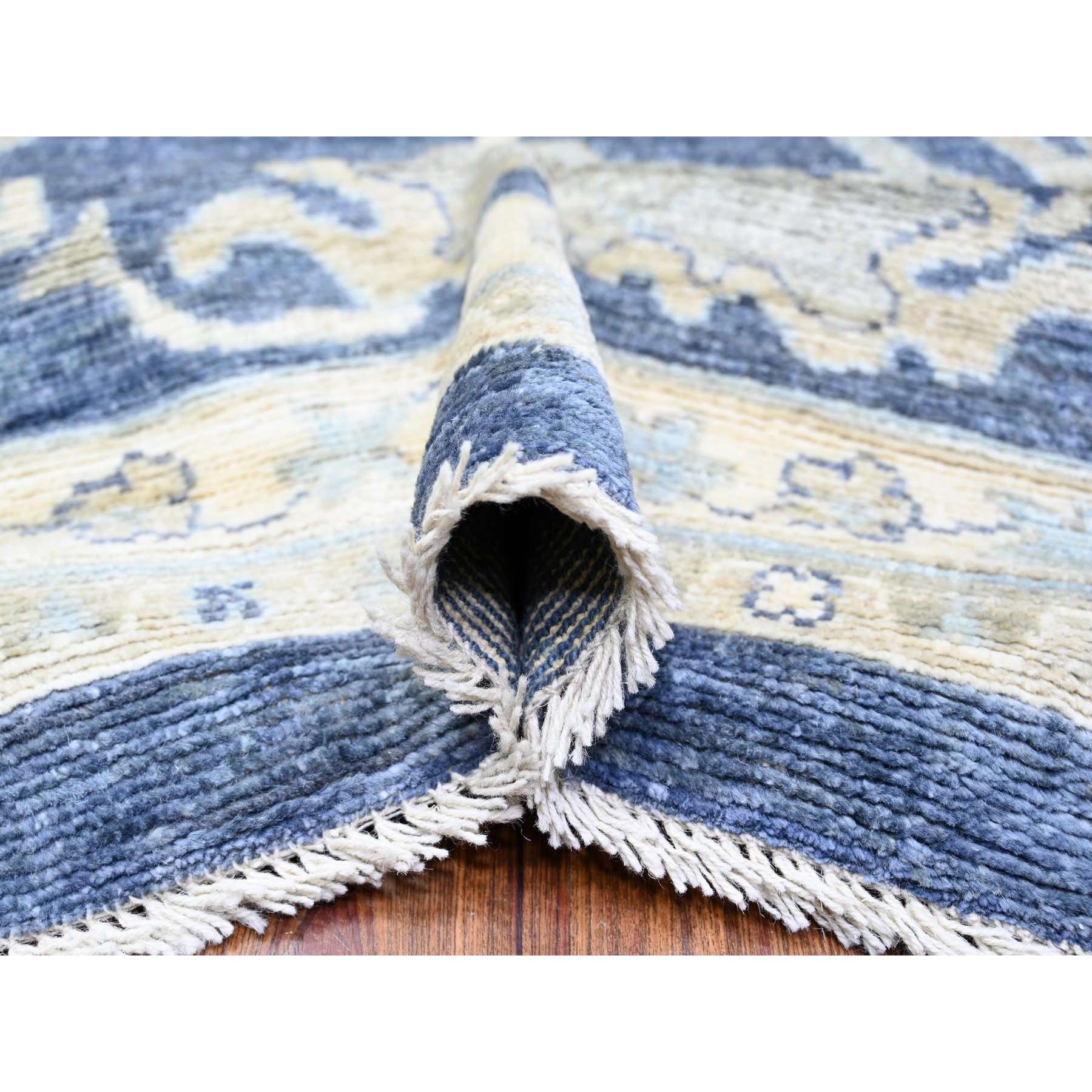 Oushak-And-Peshawar-Hand-Knotted-Rug-374995