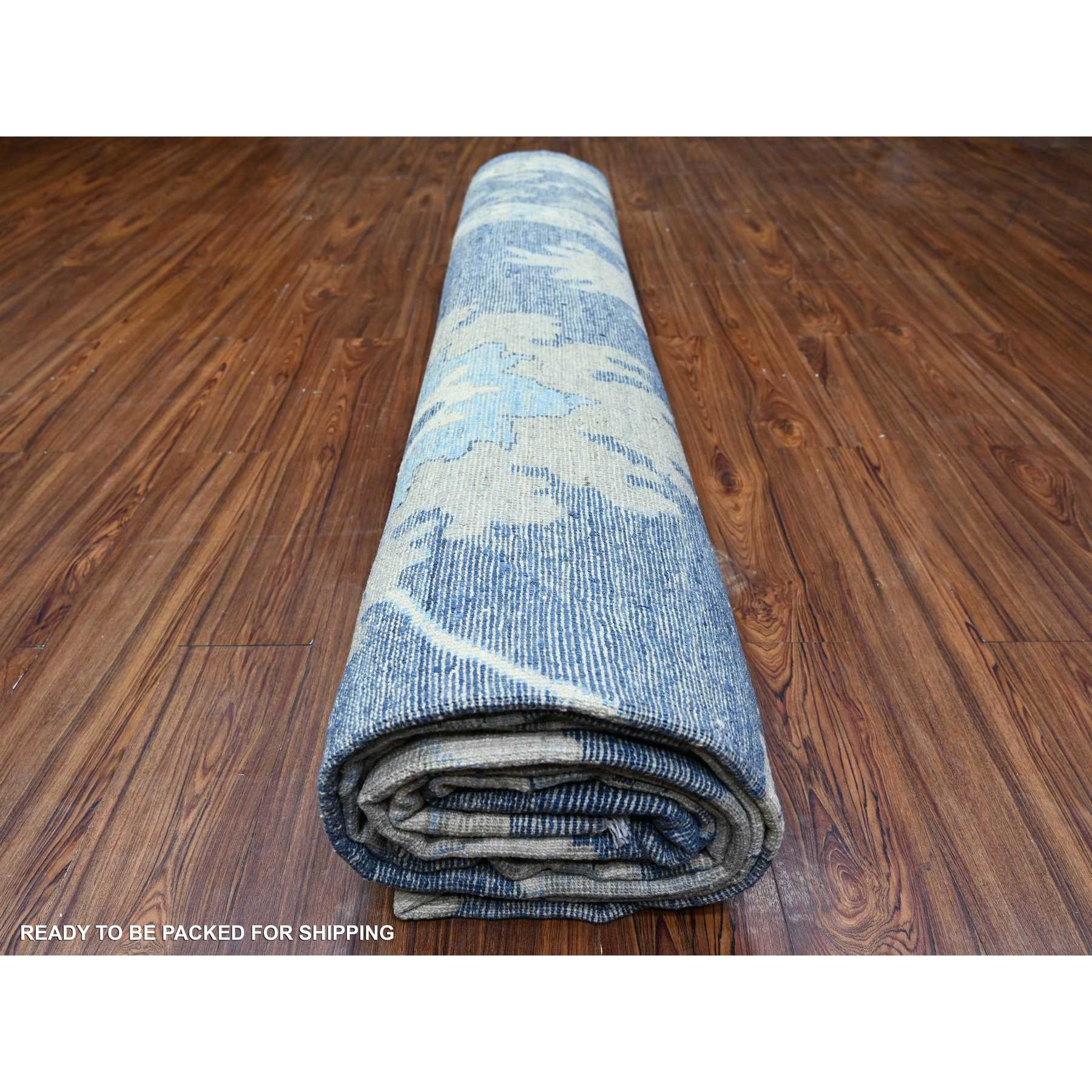 Oushak-And-Peshawar-Hand-Knotted-Rug-374995
