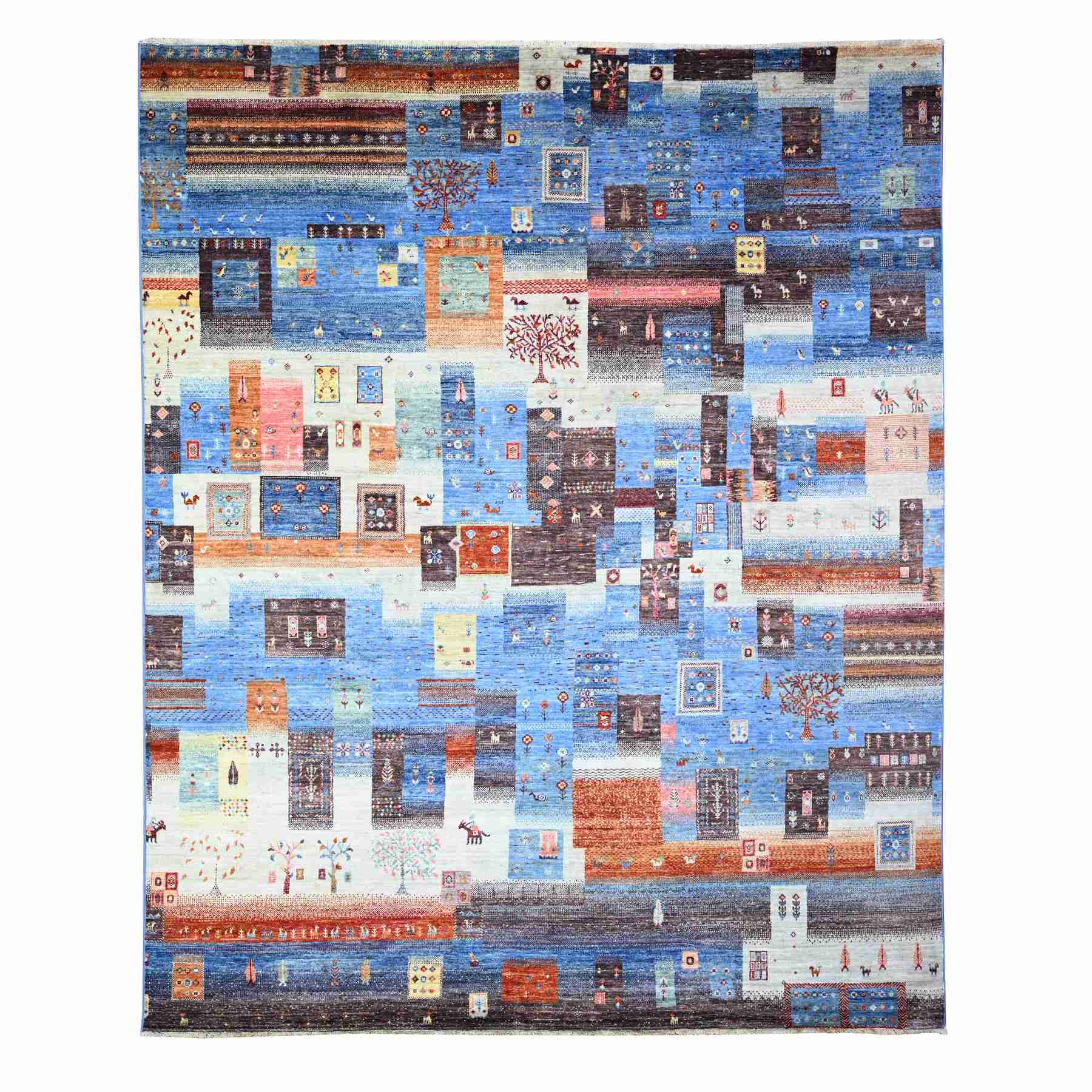 Tribal-Geometric-Hand-Knotted-Rug-372845
