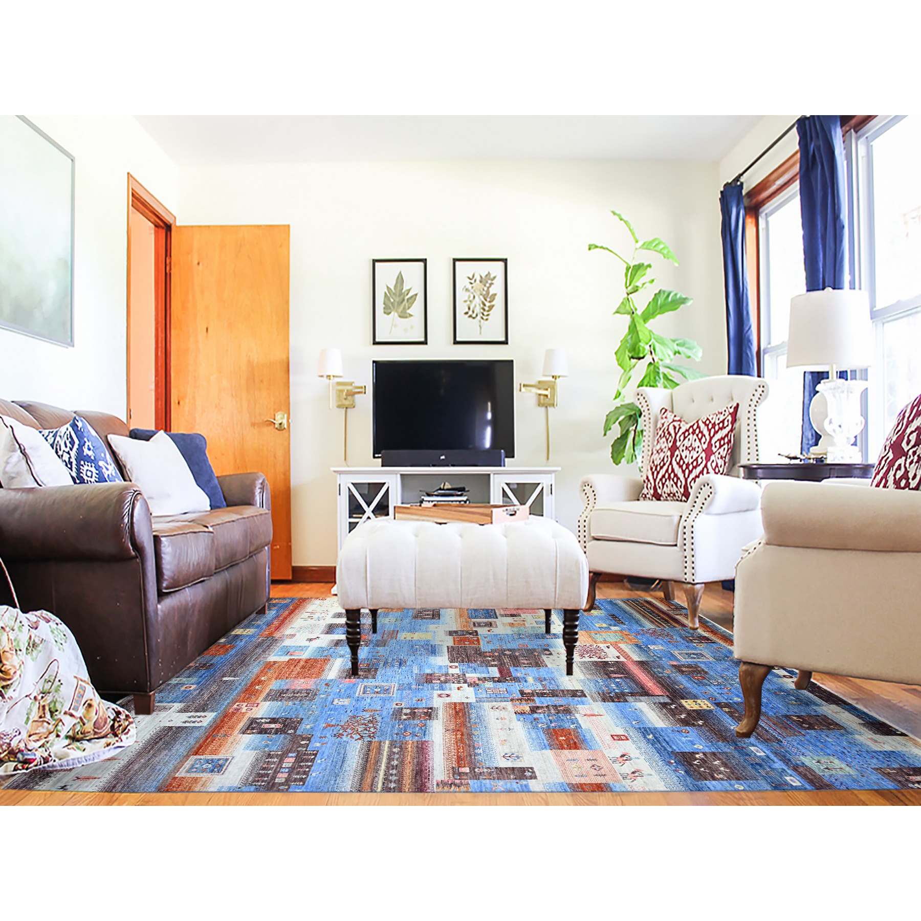 Tribal-Geometric-Hand-Knotted-Rug-372845