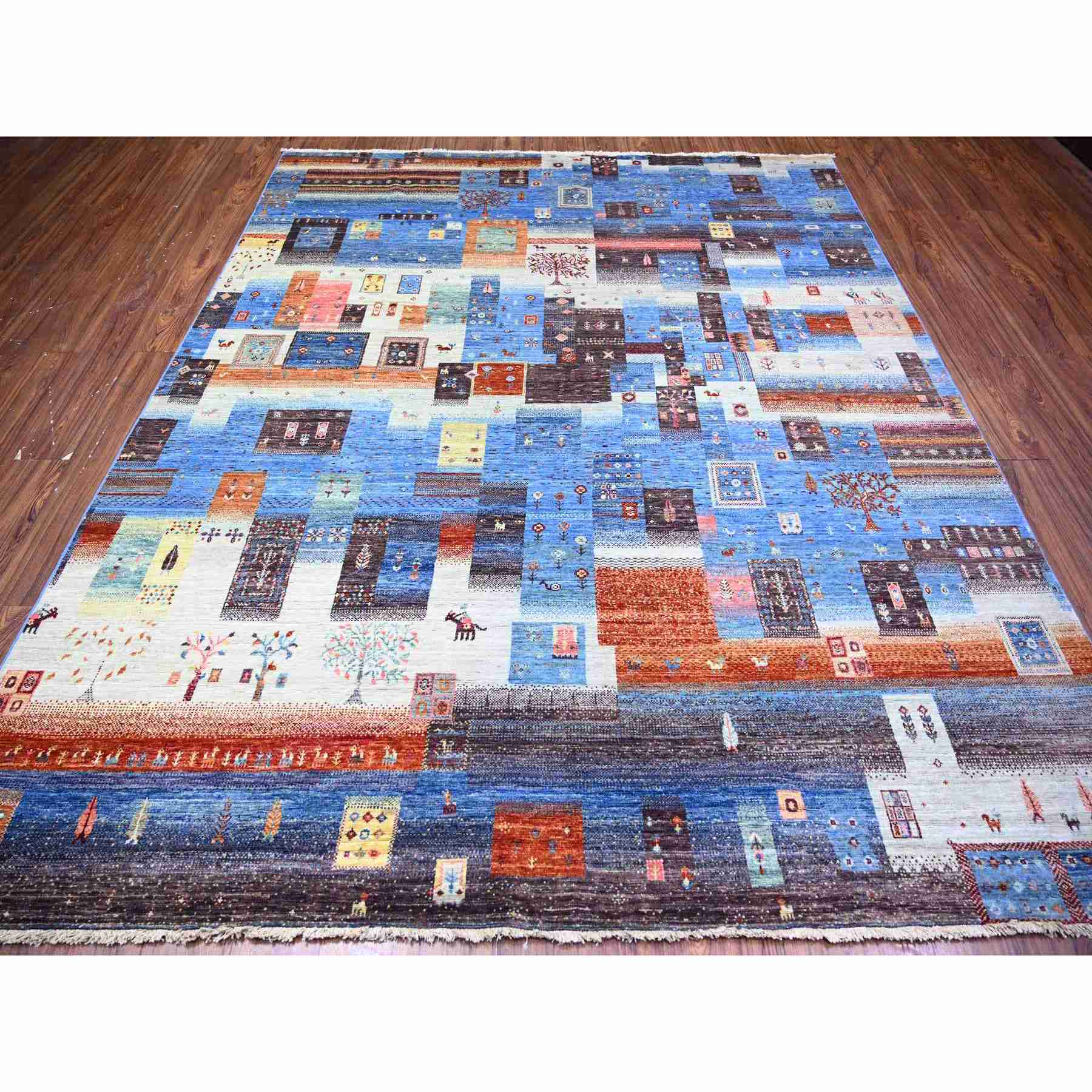 Tribal-Geometric-Hand-Knotted-Rug-372845