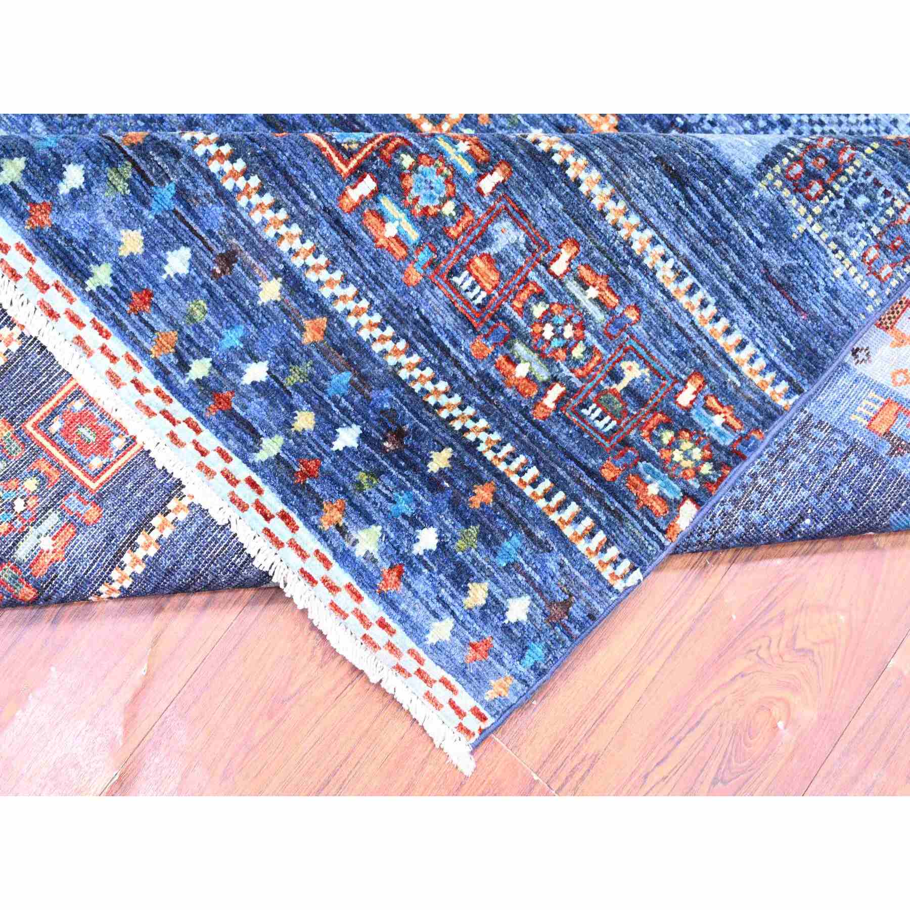 Tribal-Geometric-Hand-Knotted-Rug-373005