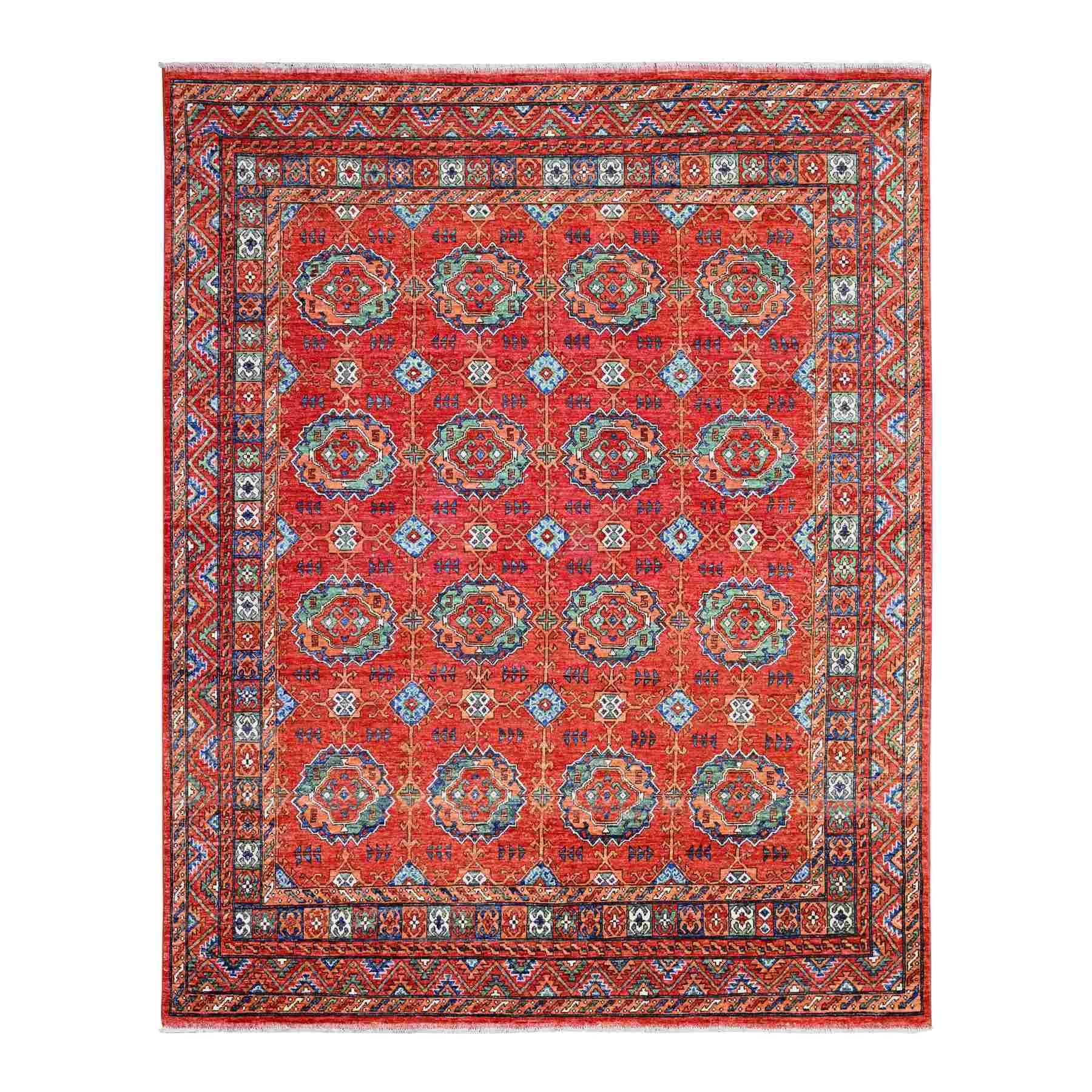 Tribal-Geometric-Hand-Knotted-Rug-373595