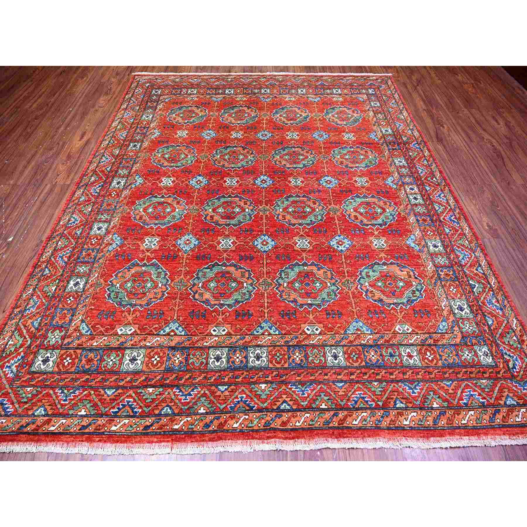 Tribal-Geometric-Hand-Knotted-Rug-373595