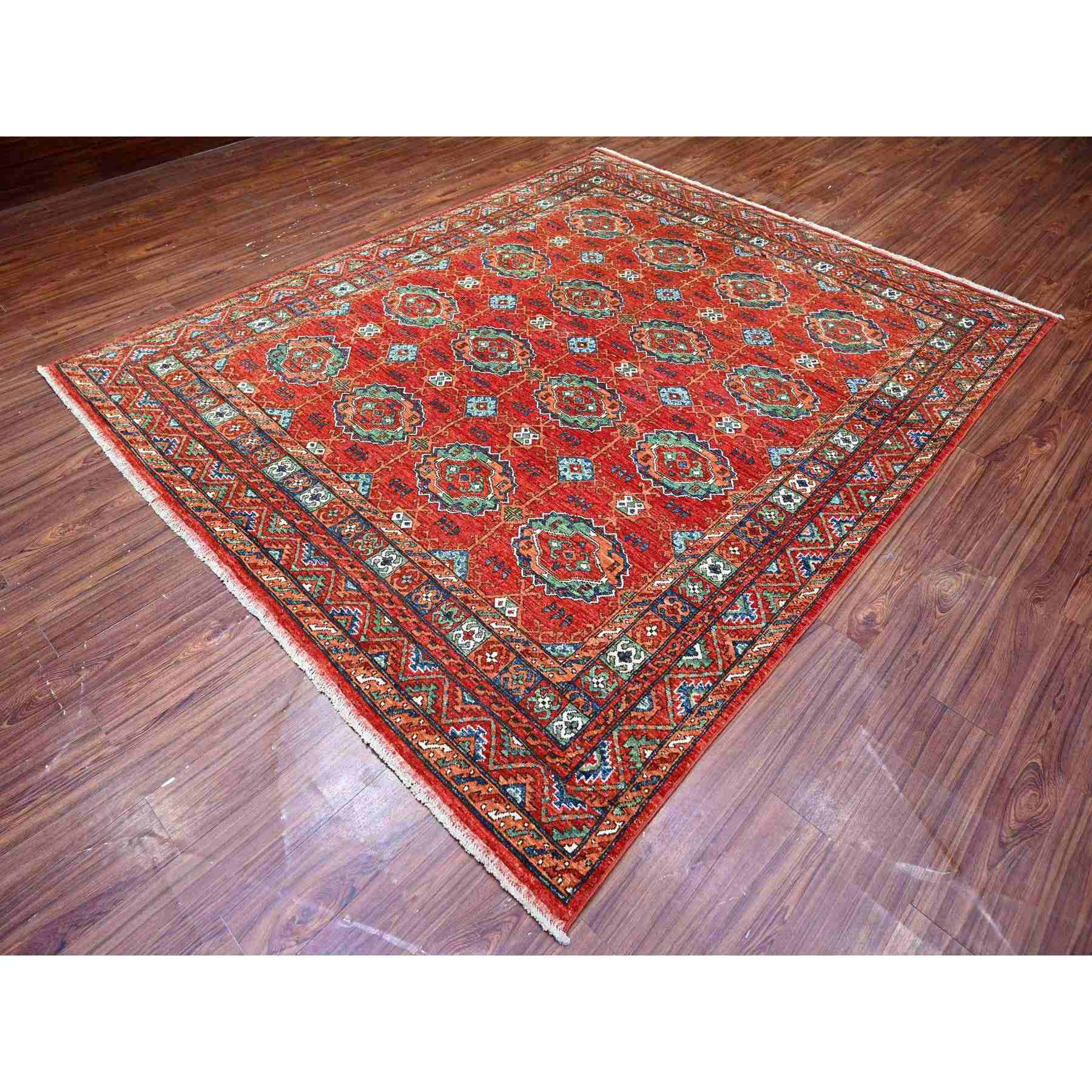 Tribal-Geometric-Hand-Knotted-Rug-373595