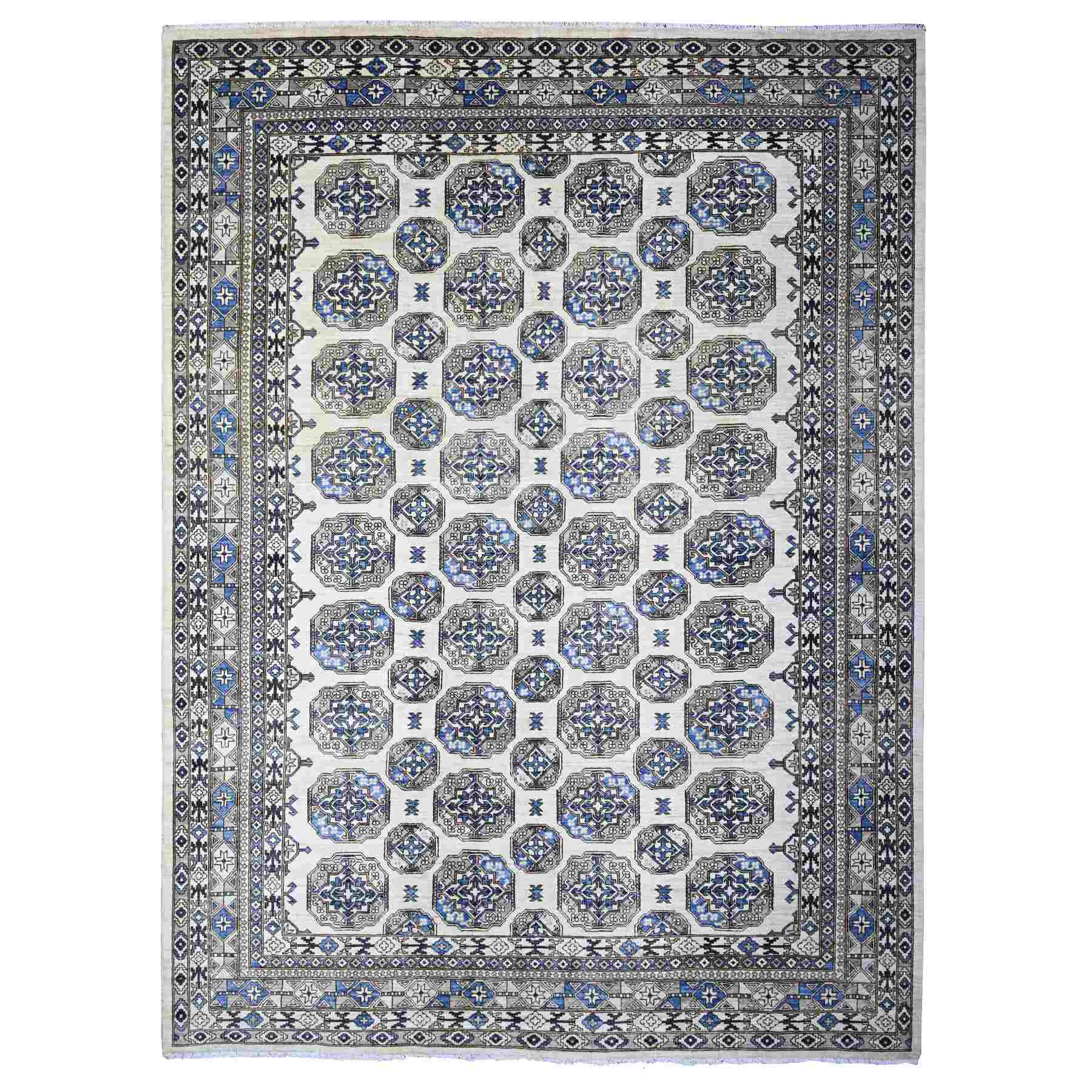 Tribal-Geometric-Hand-Knotted-Rug-373805