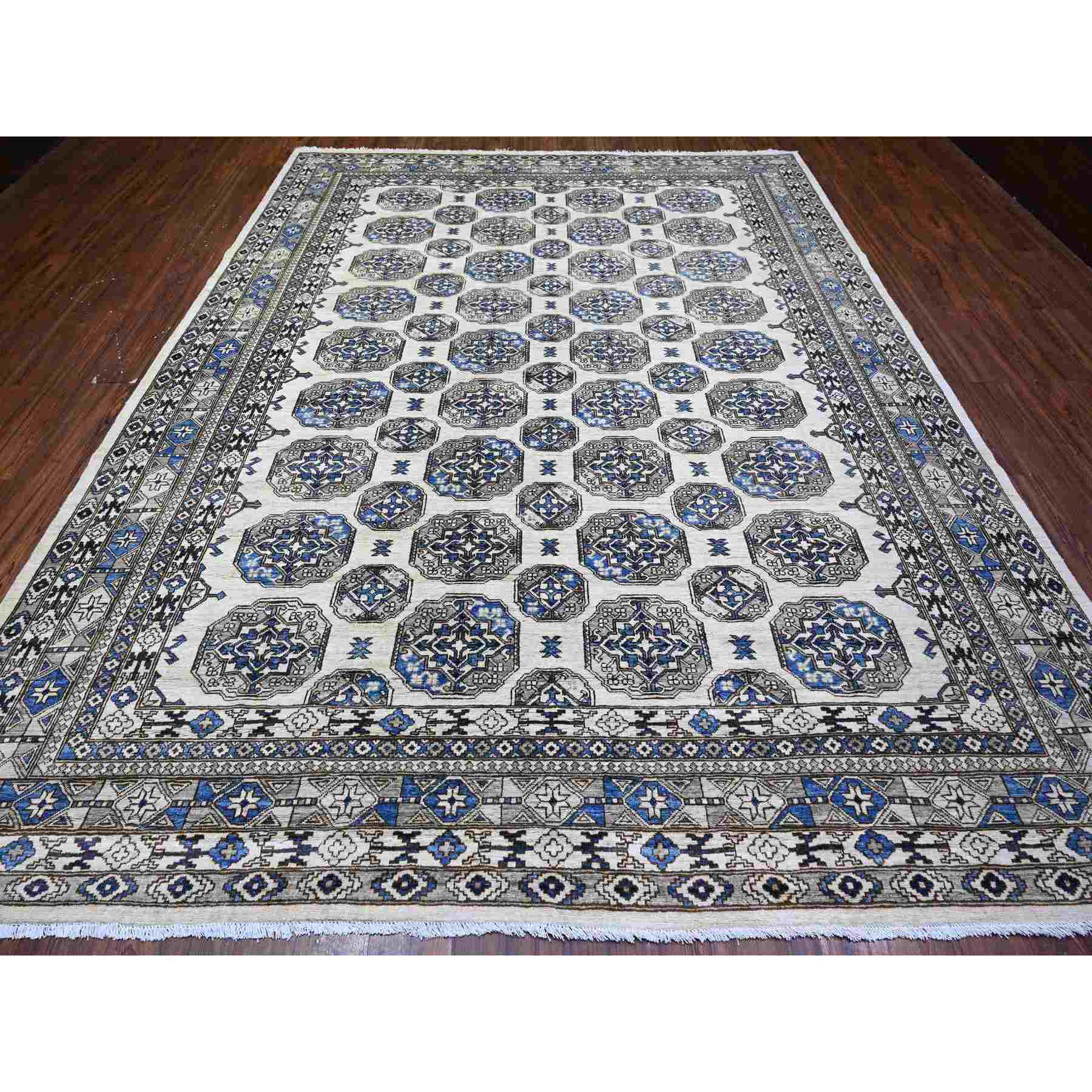 Tribal-Geometric-Hand-Knotted-Rug-373805