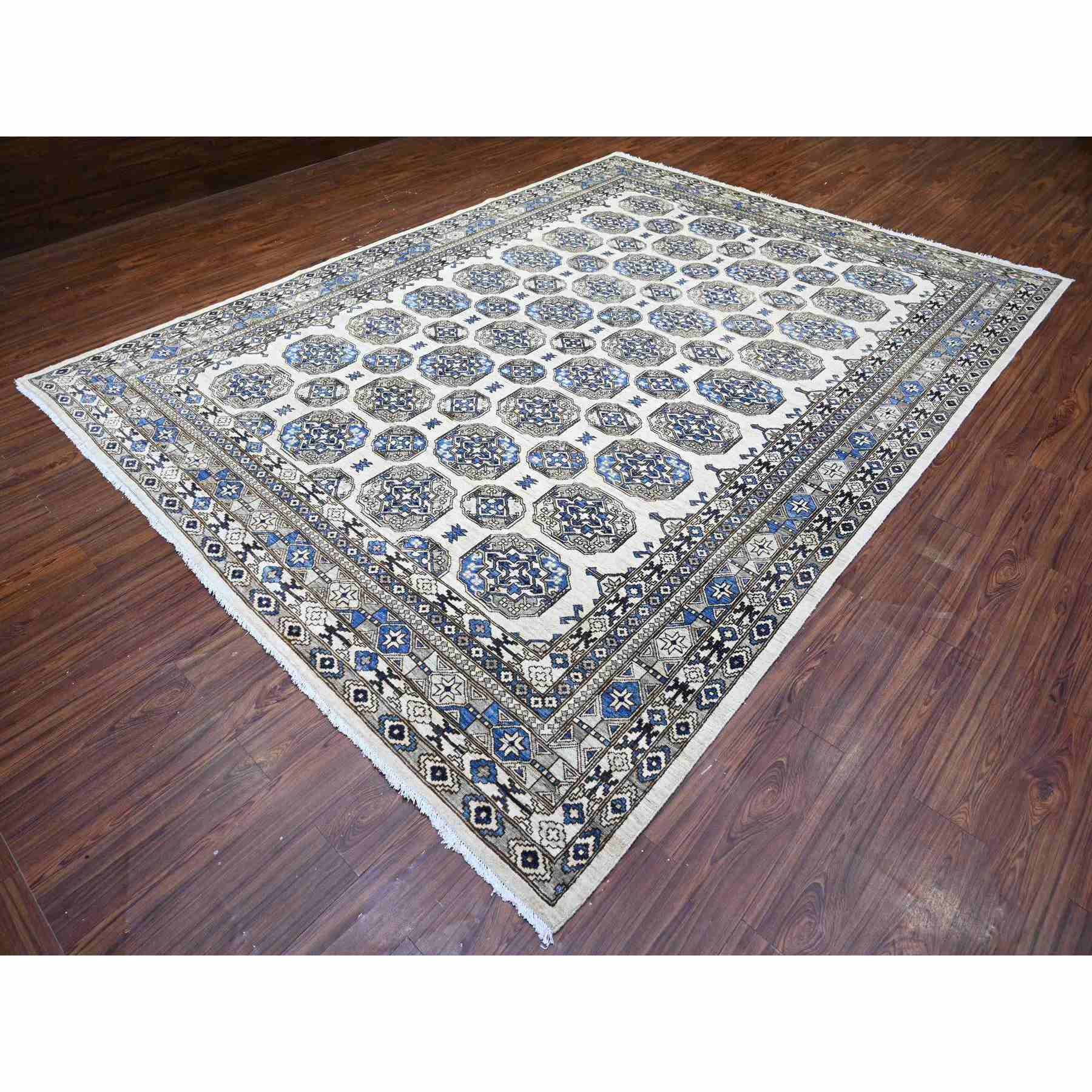 Tribal-Geometric-Hand-Knotted-Rug-373805