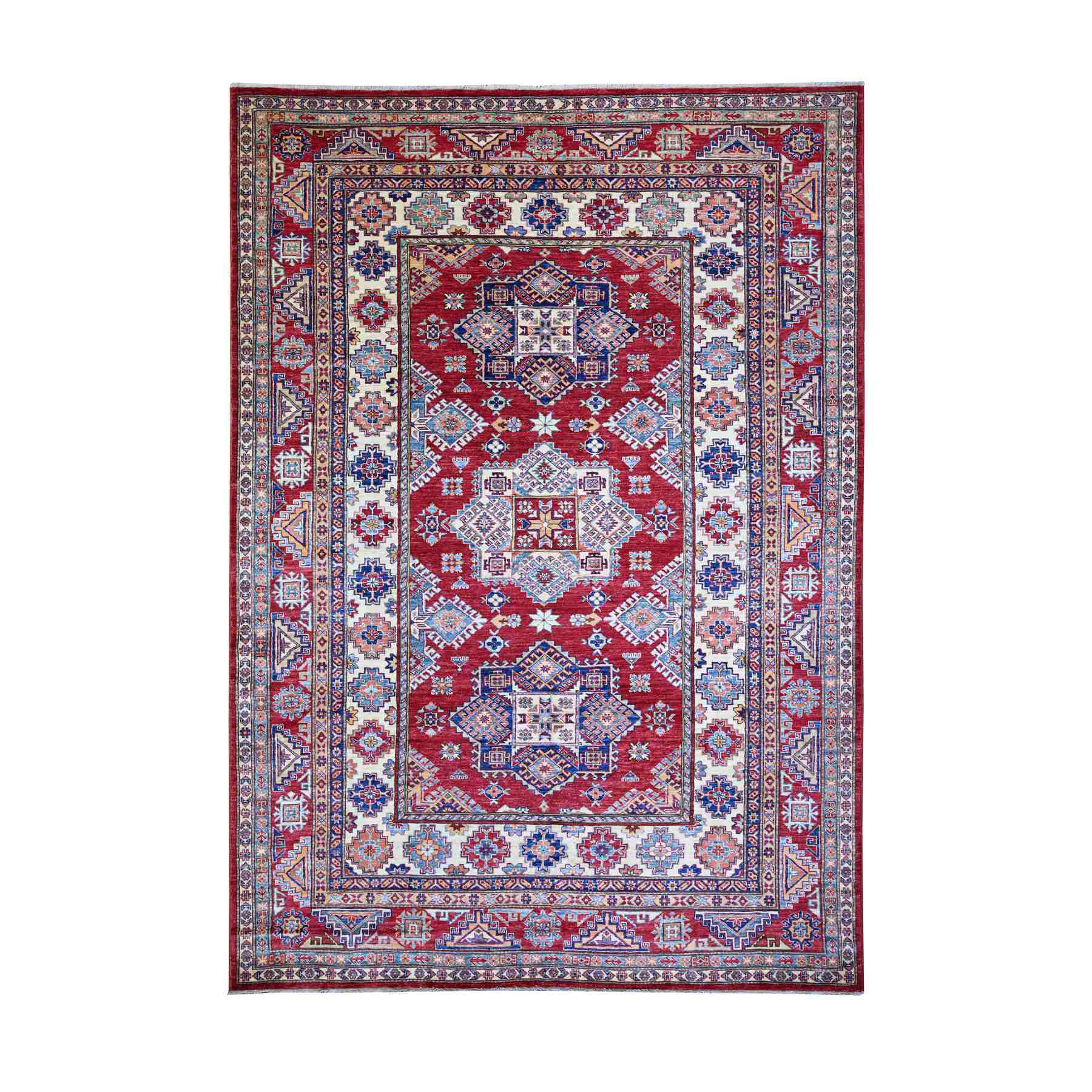 Tribal-Geometric-Hand-Knotted-Rug-374115