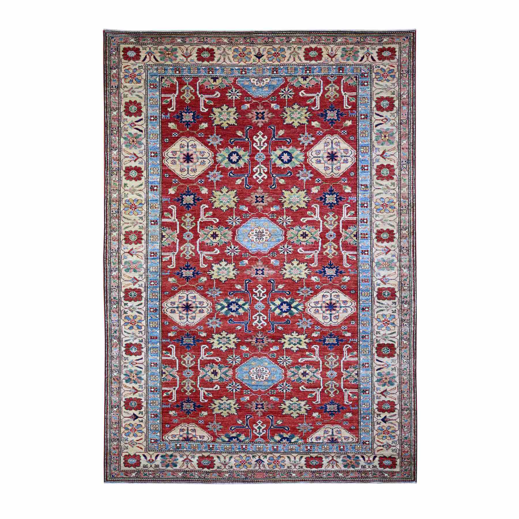 Tribal-Geometric-Hand-Knotted-Rug-374120