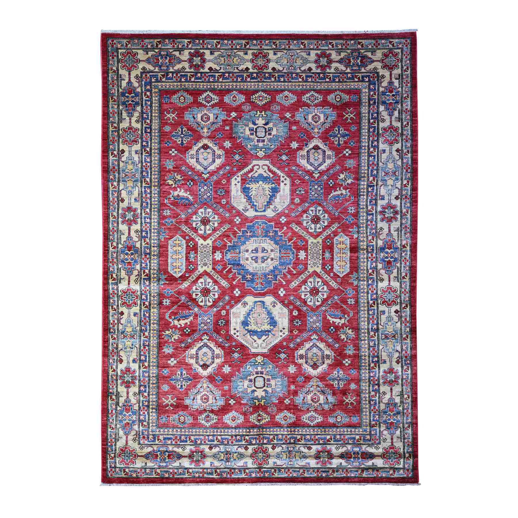 Tribal-Geometric-Hand-Knotted-Rug-374130